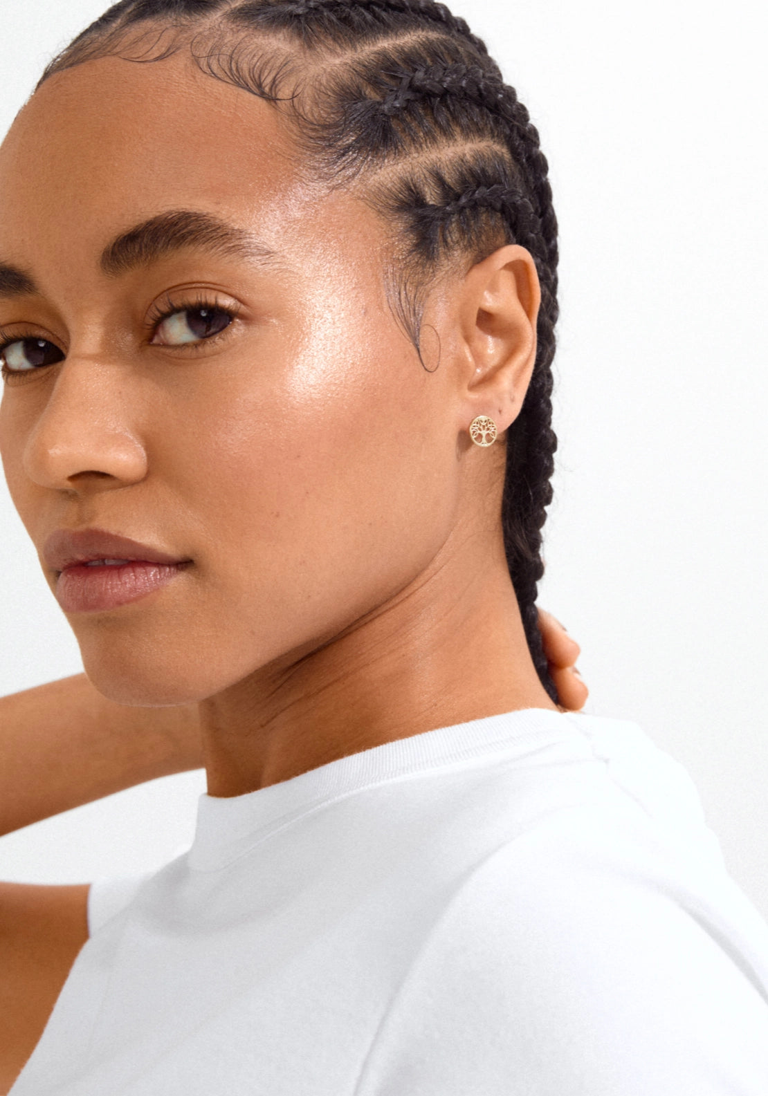 Georgina Gold Plated Stud Earrings - Gold