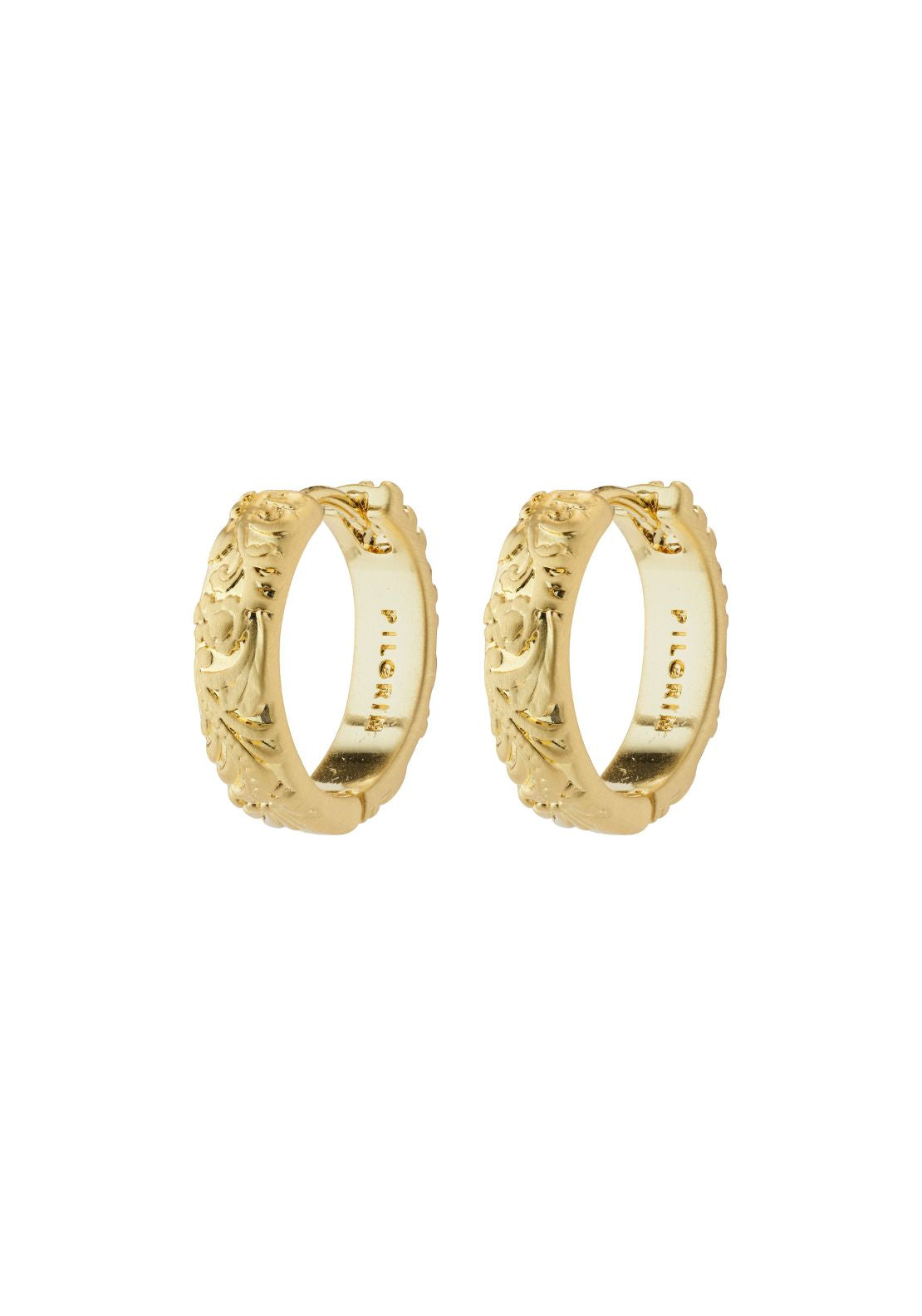 Elfrida Gold Plated Hoop Earrings - Gold