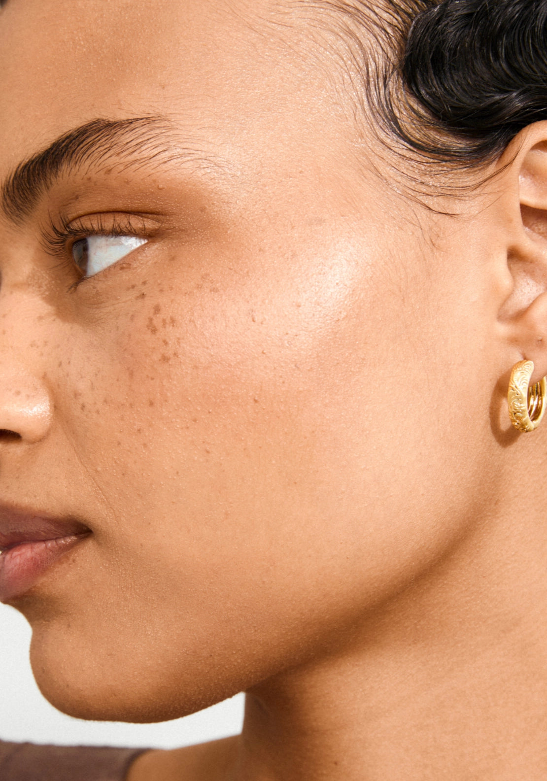 Elfrida Gold Plated Hoop Earrings - Gold