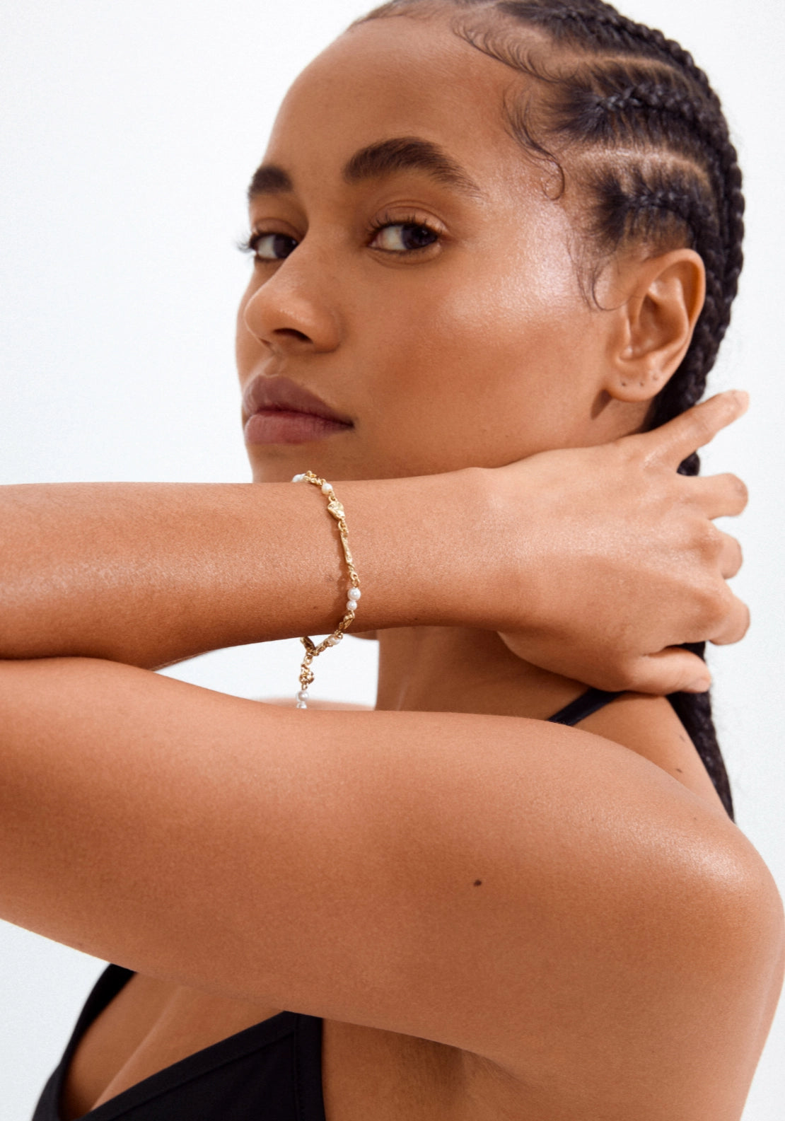 Sloan Gold Plated Pearl &amp; Bead Bracelet - Gold
