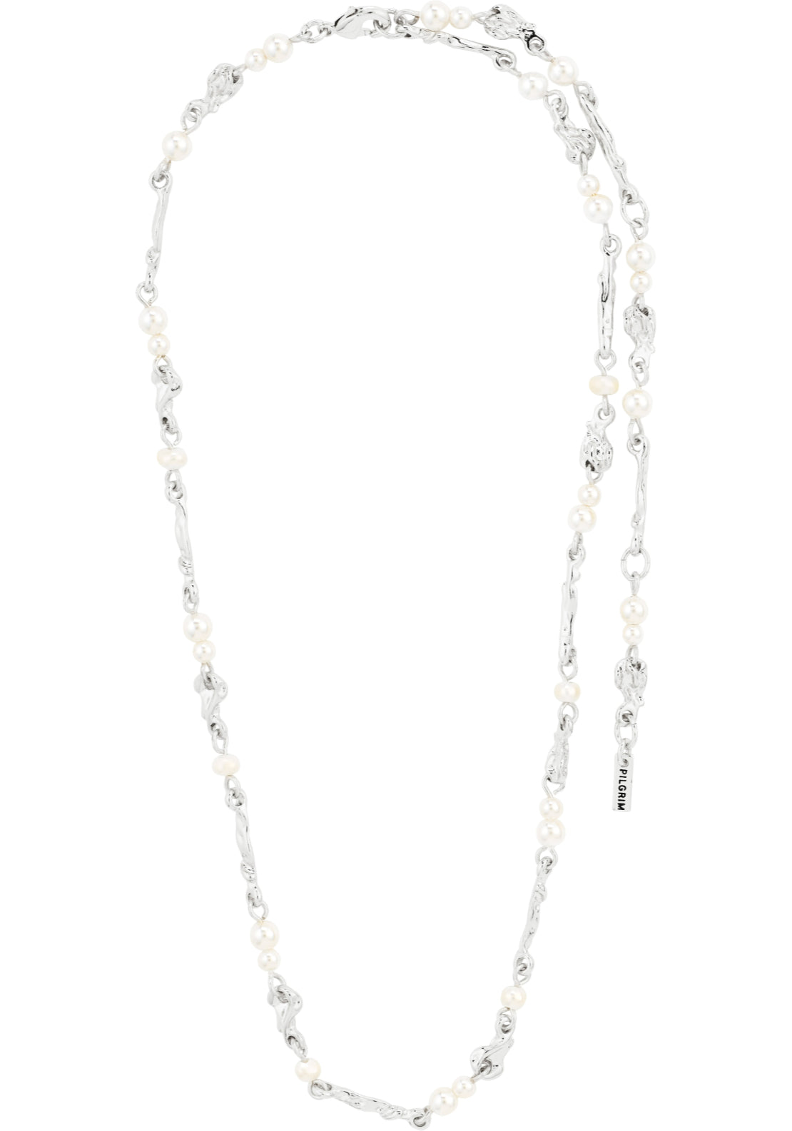 Sloan Silver Plated Pearl Necklace - Silver