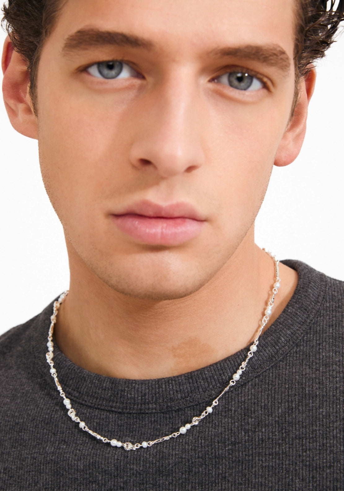 Sloan Silver Plated Pearl Necklace - Silver
