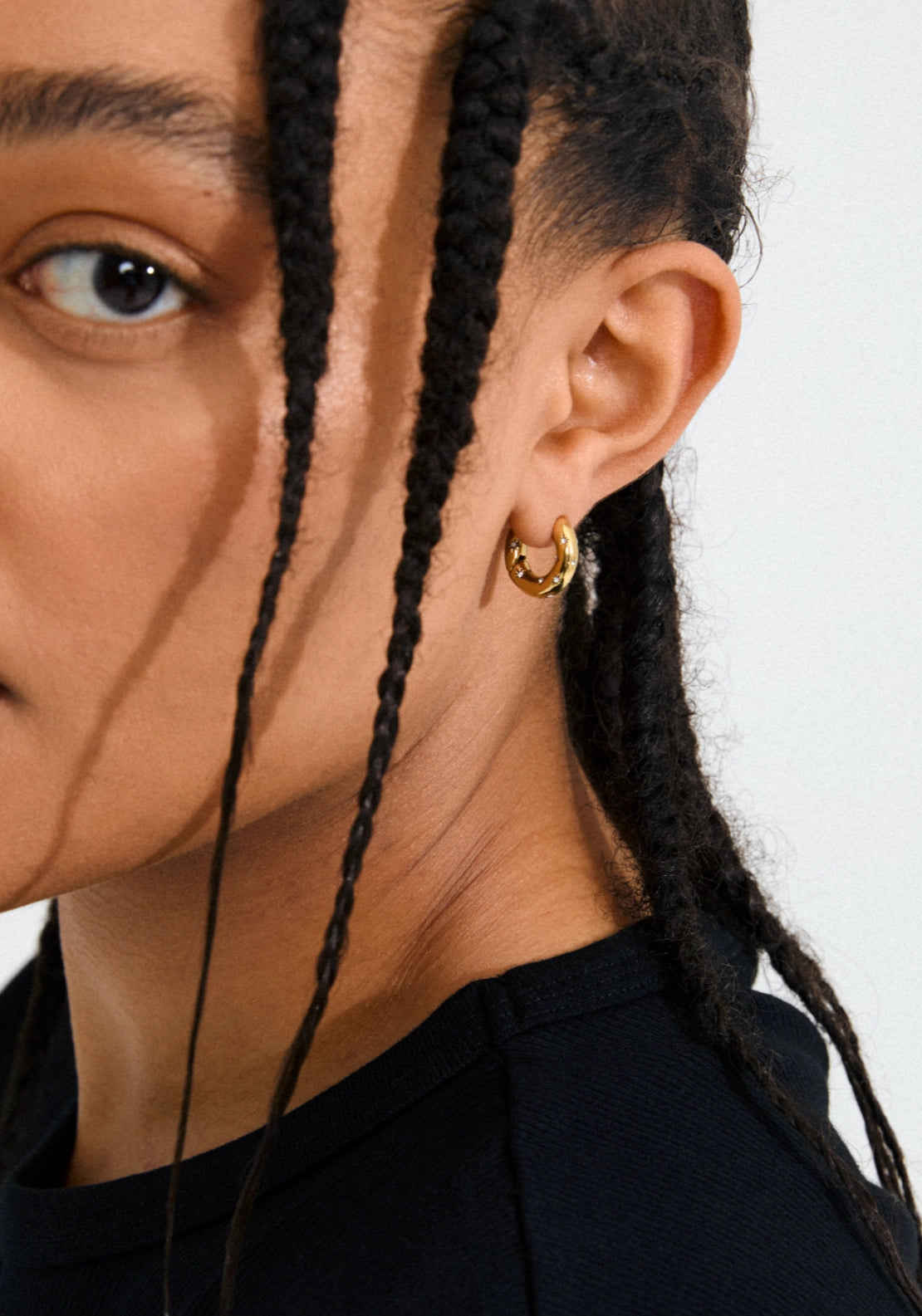 Nevaeh Gold Plated Hoop Earrings - Gold