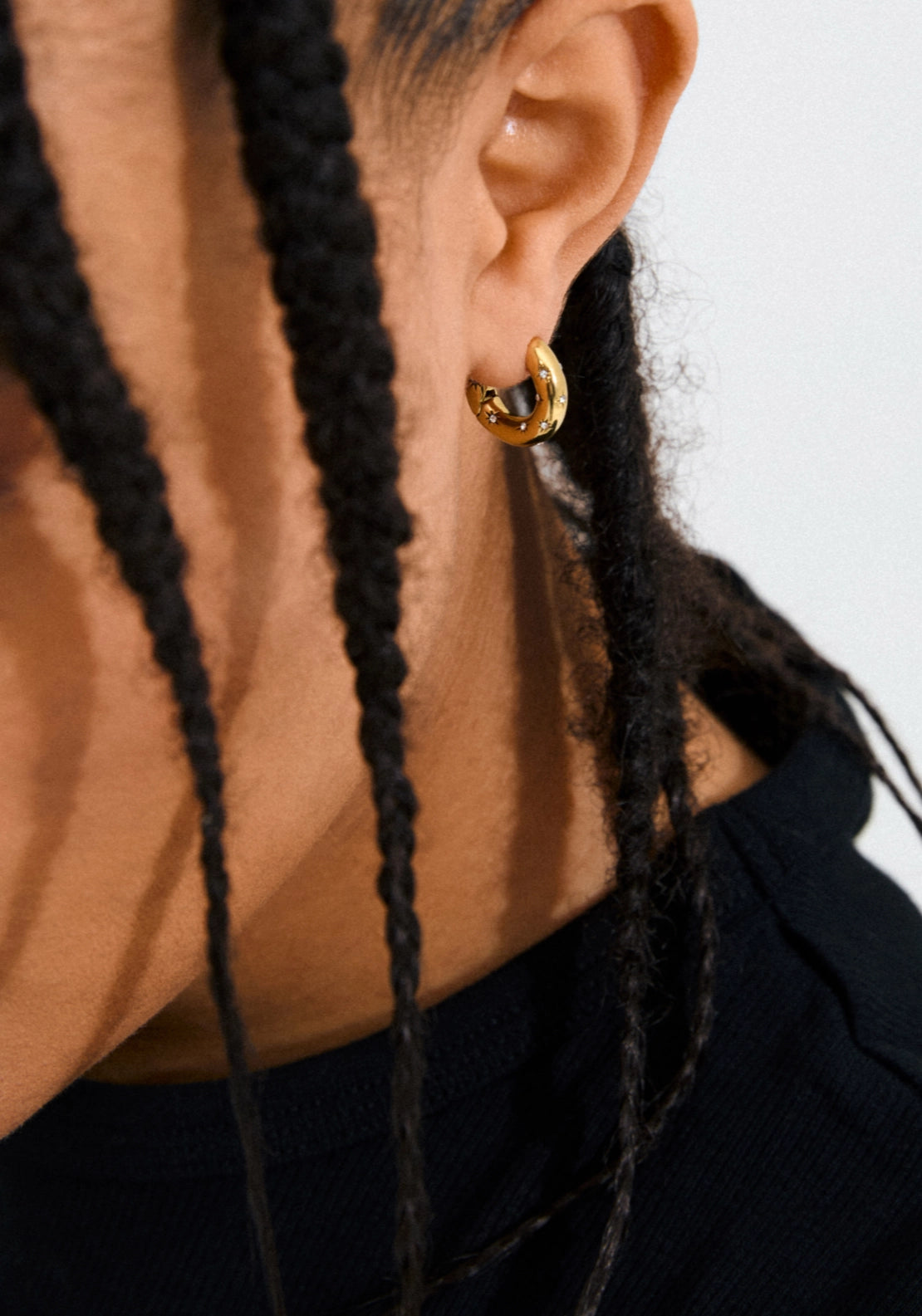 Nevaeh Gold Plated Hoop Earrings - Gold