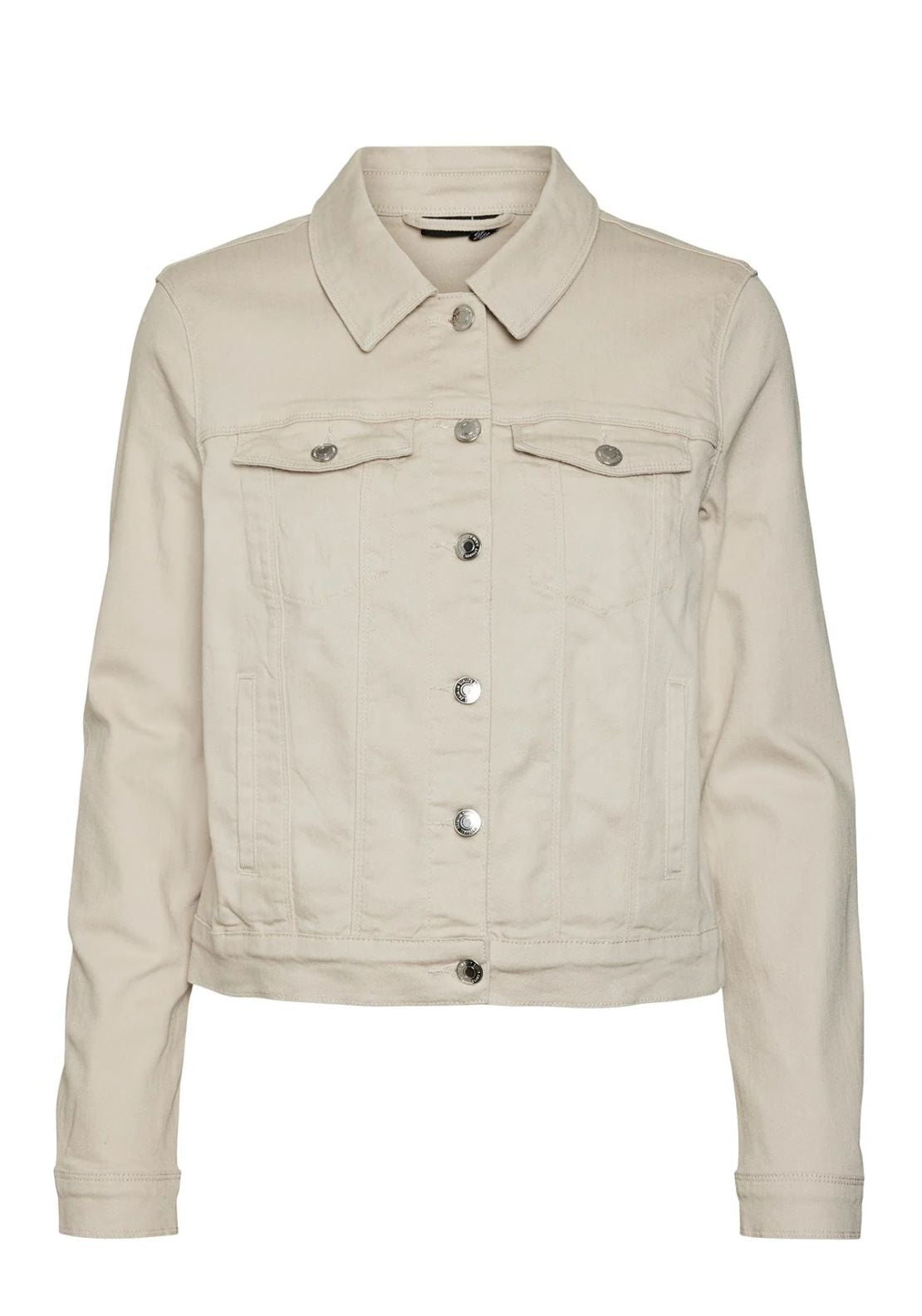 Vero Moda Wild Soya Denim Jacket - Pumice Stone 1 Shaws Department Stores