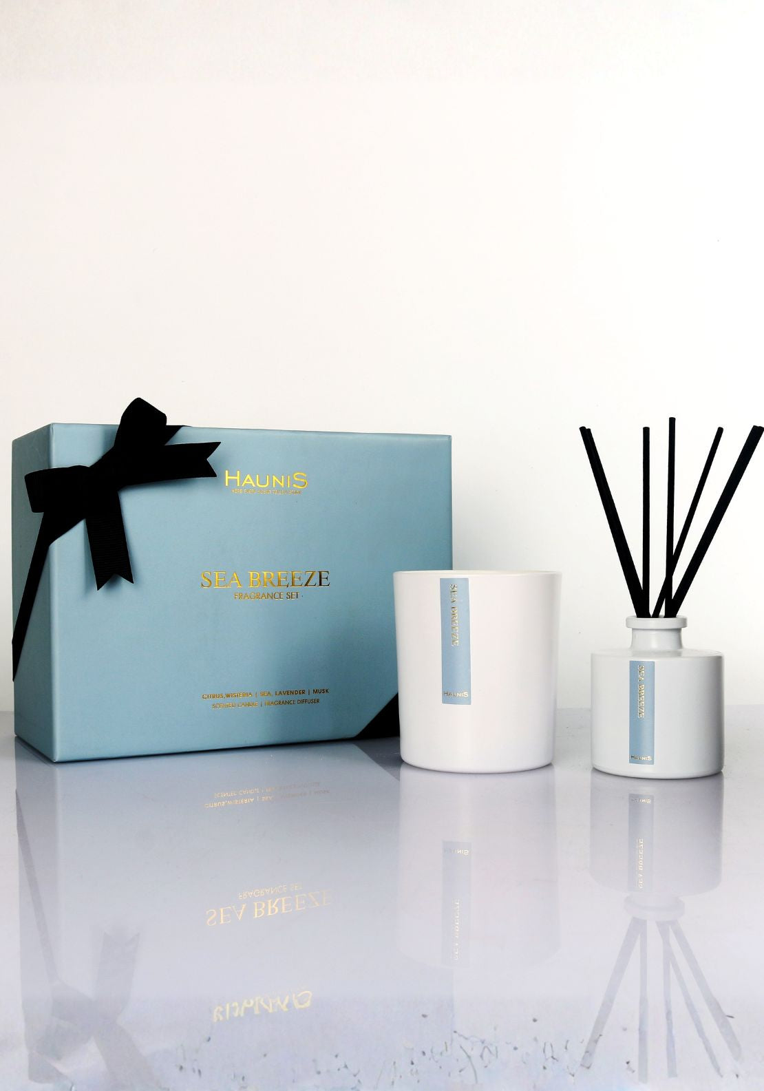 Haunis Sea Breeze Candle &amp; Diffuser Set - Sea Breeze 1 Shaws Department Stores