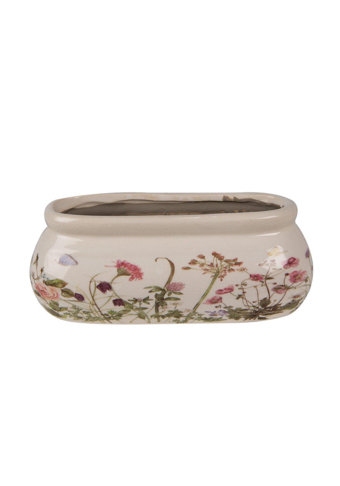 Clayre &amp; Eef Decoration Flowerpot - Floral 3 Shaws Department Stores