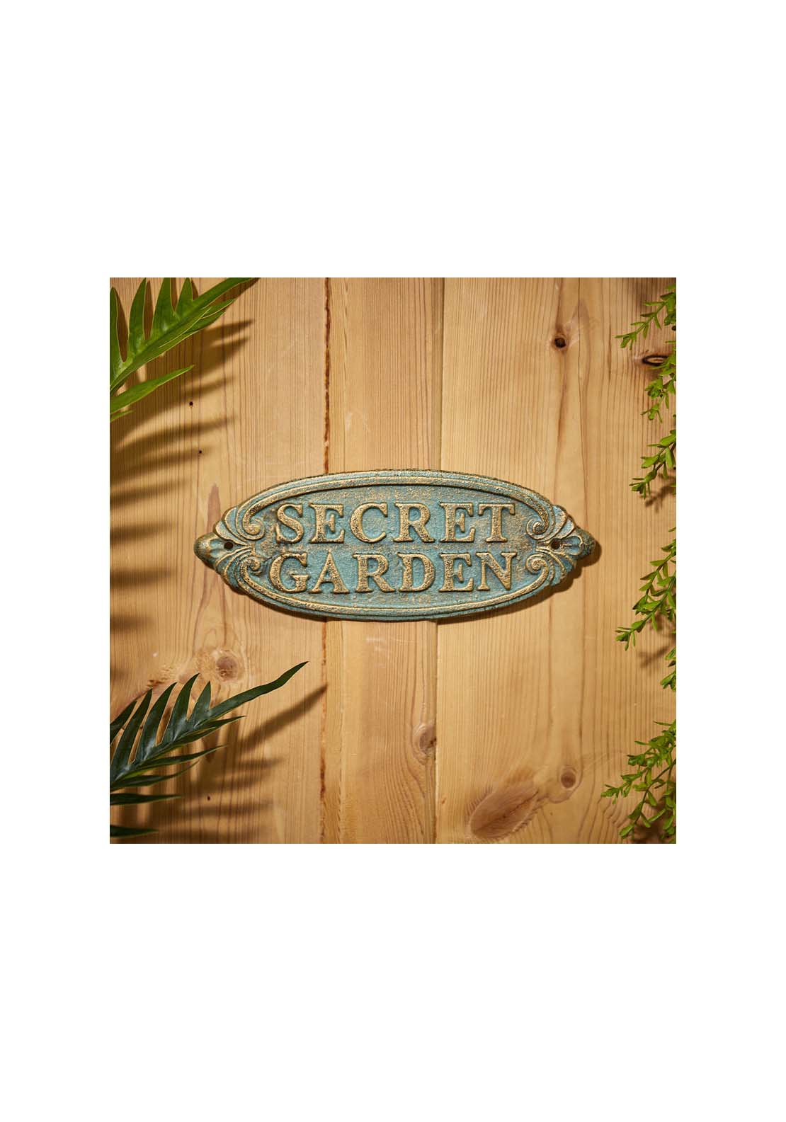 The Home Collection Iron Secret Garden Oval Plaque 1 Shaws Department Stores
