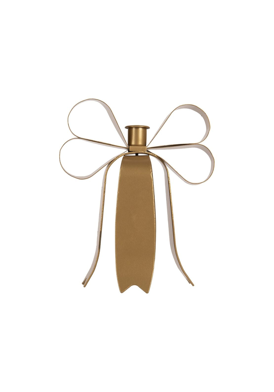 Christmas Taper Candle Holder - Gold