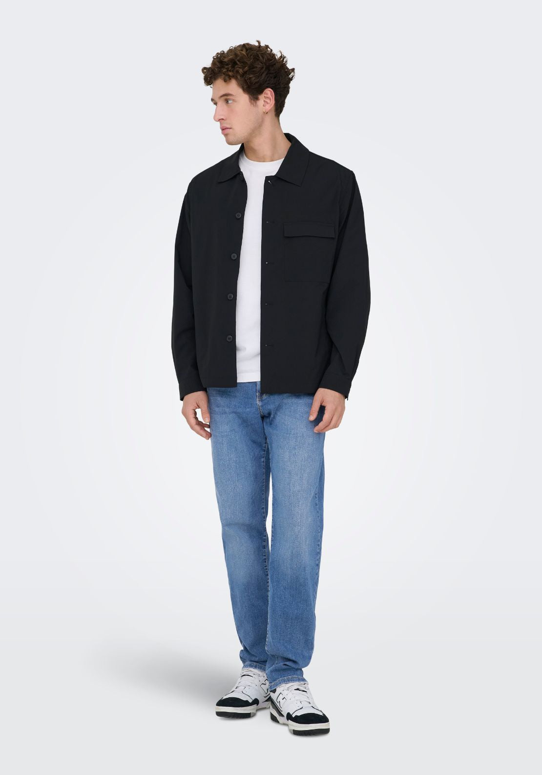 Only &amp; Sons Mid Waist Regular Fit Jeans - Blue 5 Shaws Department Stores