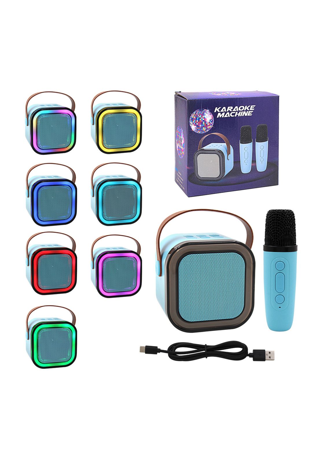 The Home Collection Karaoke Machine 2 Mics - Blue 3 Shaws Department Stores