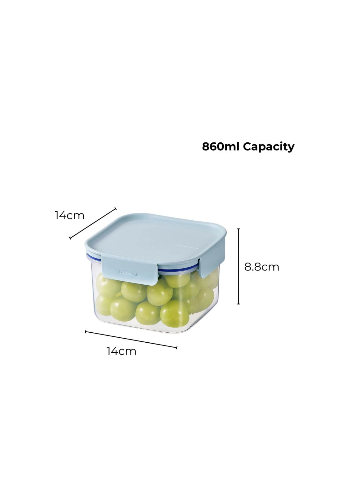 Classic Plus Square 860ml - Clear