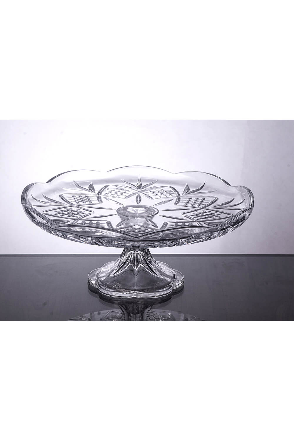 Killarney Crystal Trinity Footed Plate 6 Shaws Department Stores