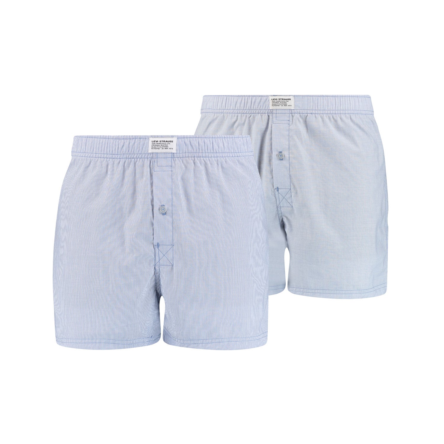 Levis Levis Men Woven Boxer 2 Pack - Blue 1 Shaws Department Stores