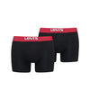 Levis Men Solid Basic Boxer 2 Pack - Black