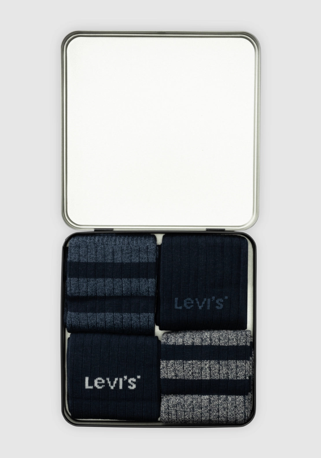 Levis Sock in Tin Box 4 Pack - Cream 1 Shaws Department Stores