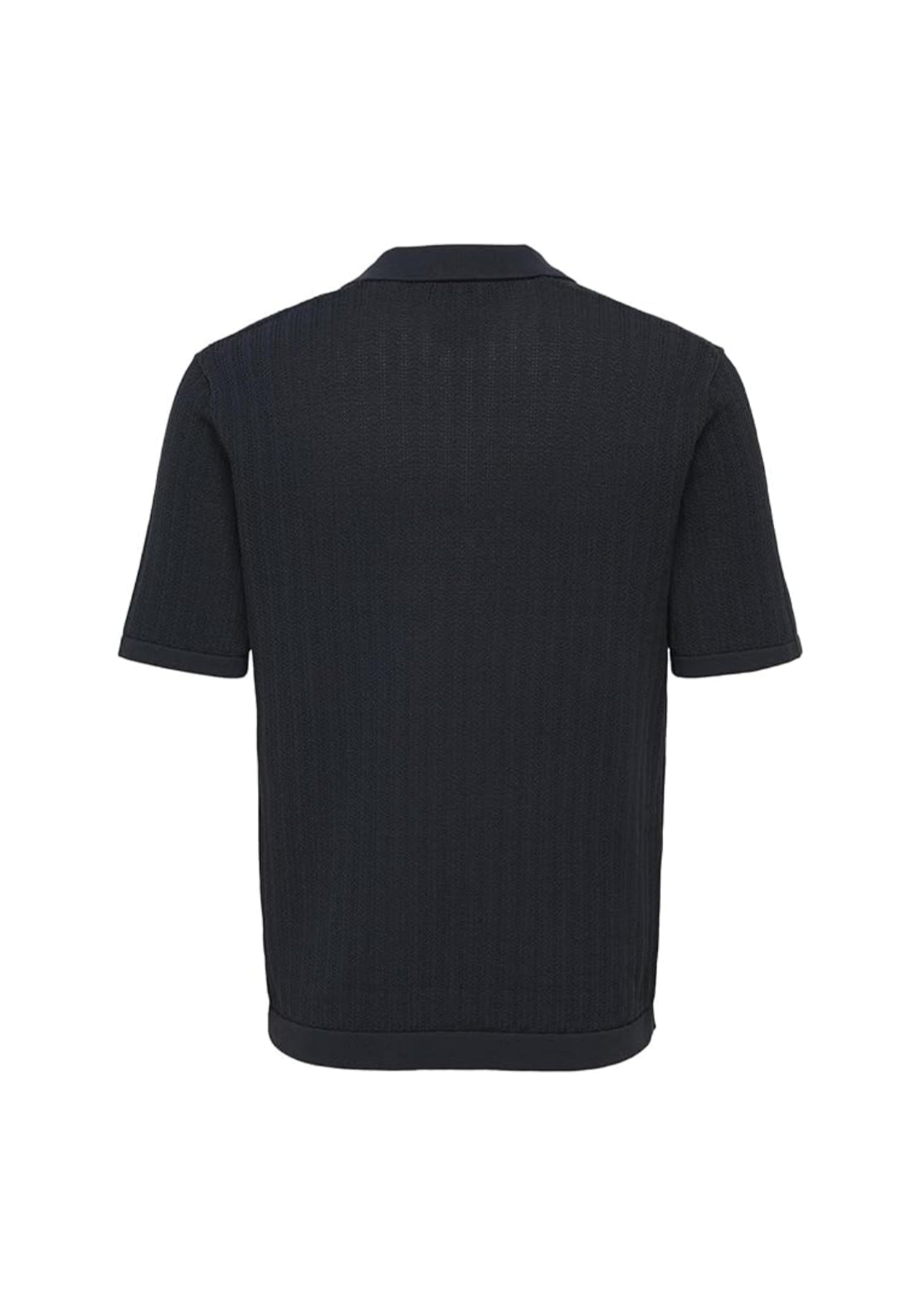 Only &amp; Sons Moon Knit Polo Shirt - Dark Sapphire 2 Shaws Department Stores