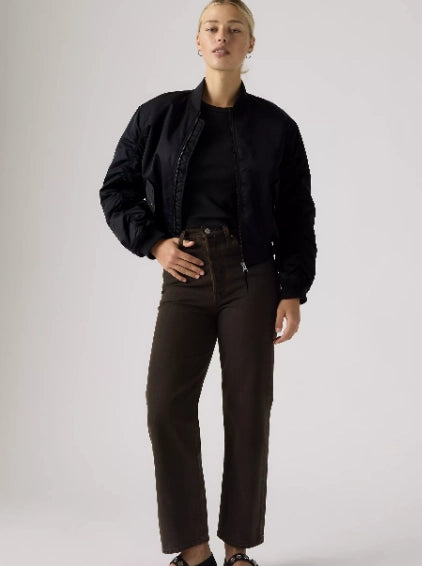 Levis Ribcage Straight Ankle Jeans - Brown 5 Shaws Department Stores