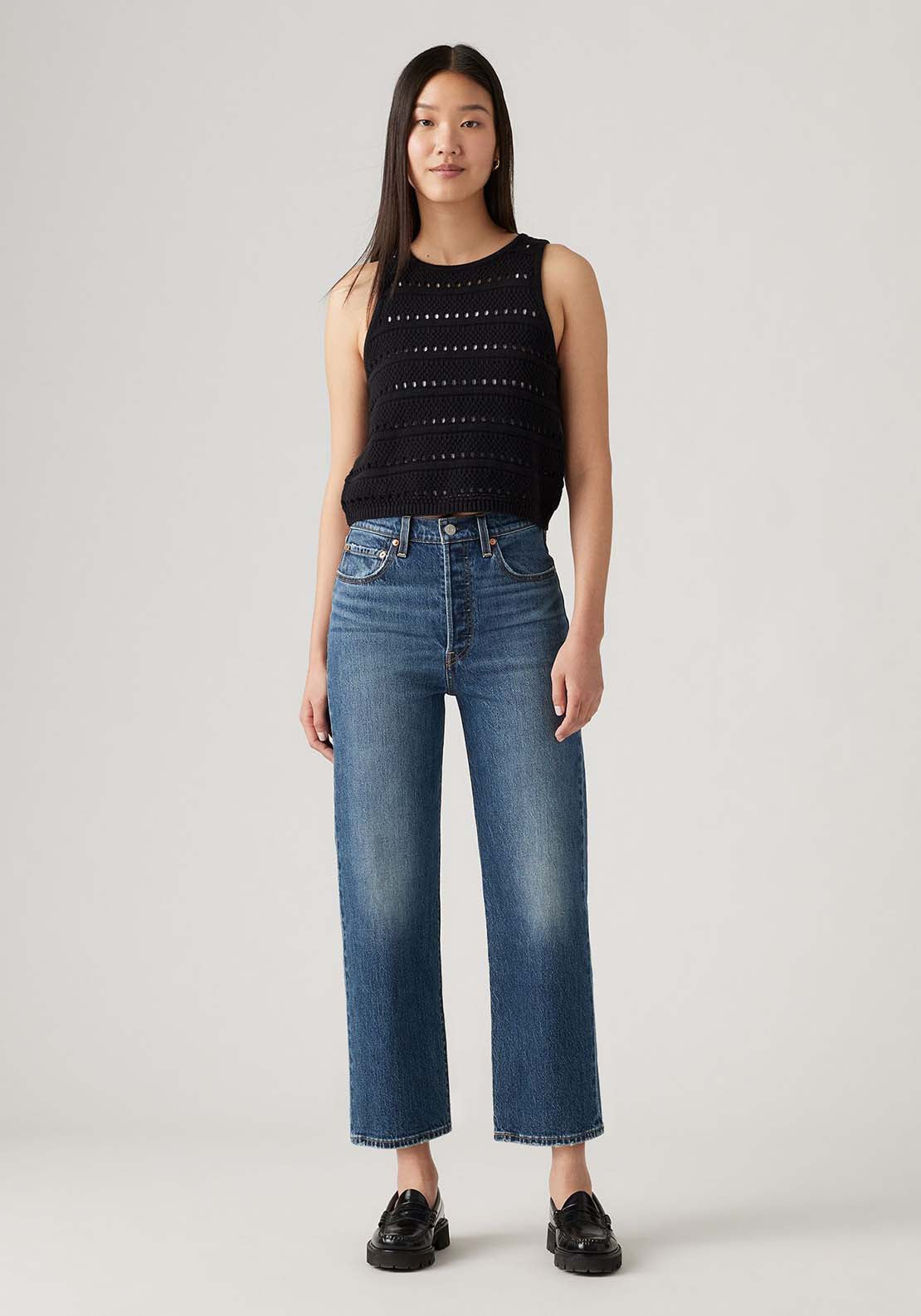Levis Ribcage Straight Ankle Jean 2 Shaws Department Stores