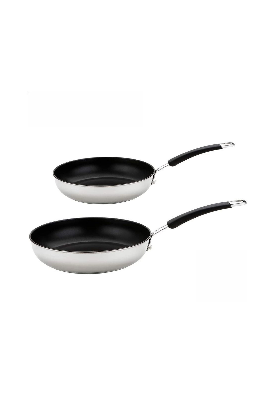 Meyer Induction Stainless Steel Twin Frying Pan Pack - Stainless Steel 1 Shaws Department Stores