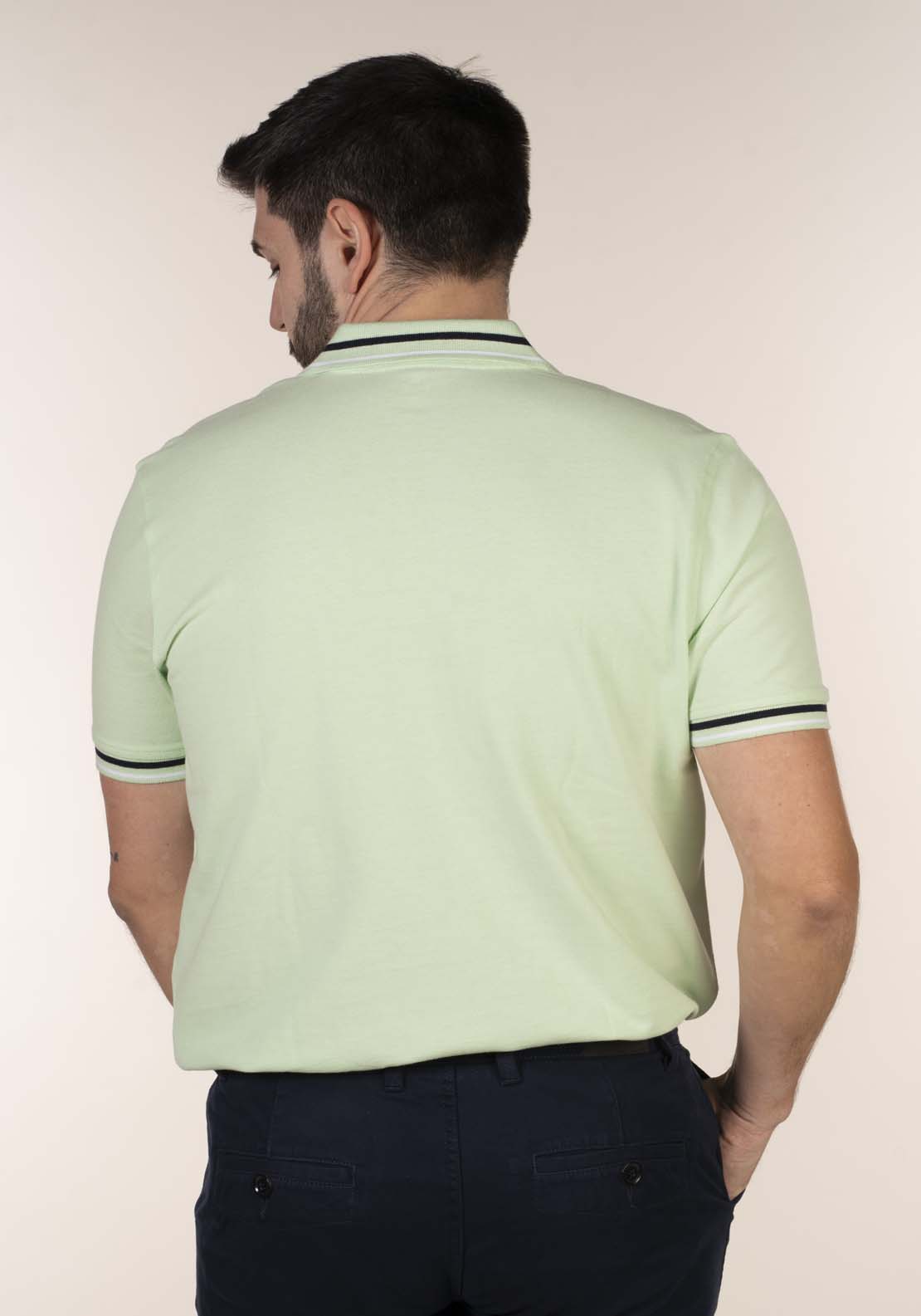 Lerros Mens Aqua Blue Melange Polo Shirt 3 Shaws Department Stores