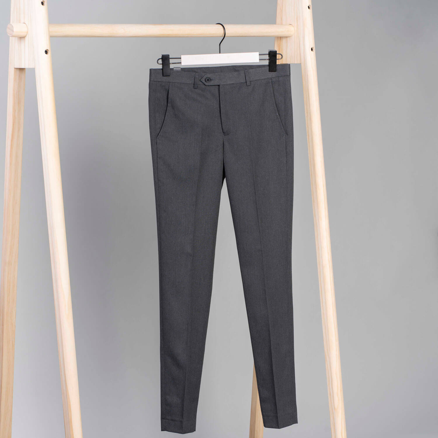 Blue Dot Silva Senior Boys Slimfit Trousers - Grey 1 Shaws Department Stores