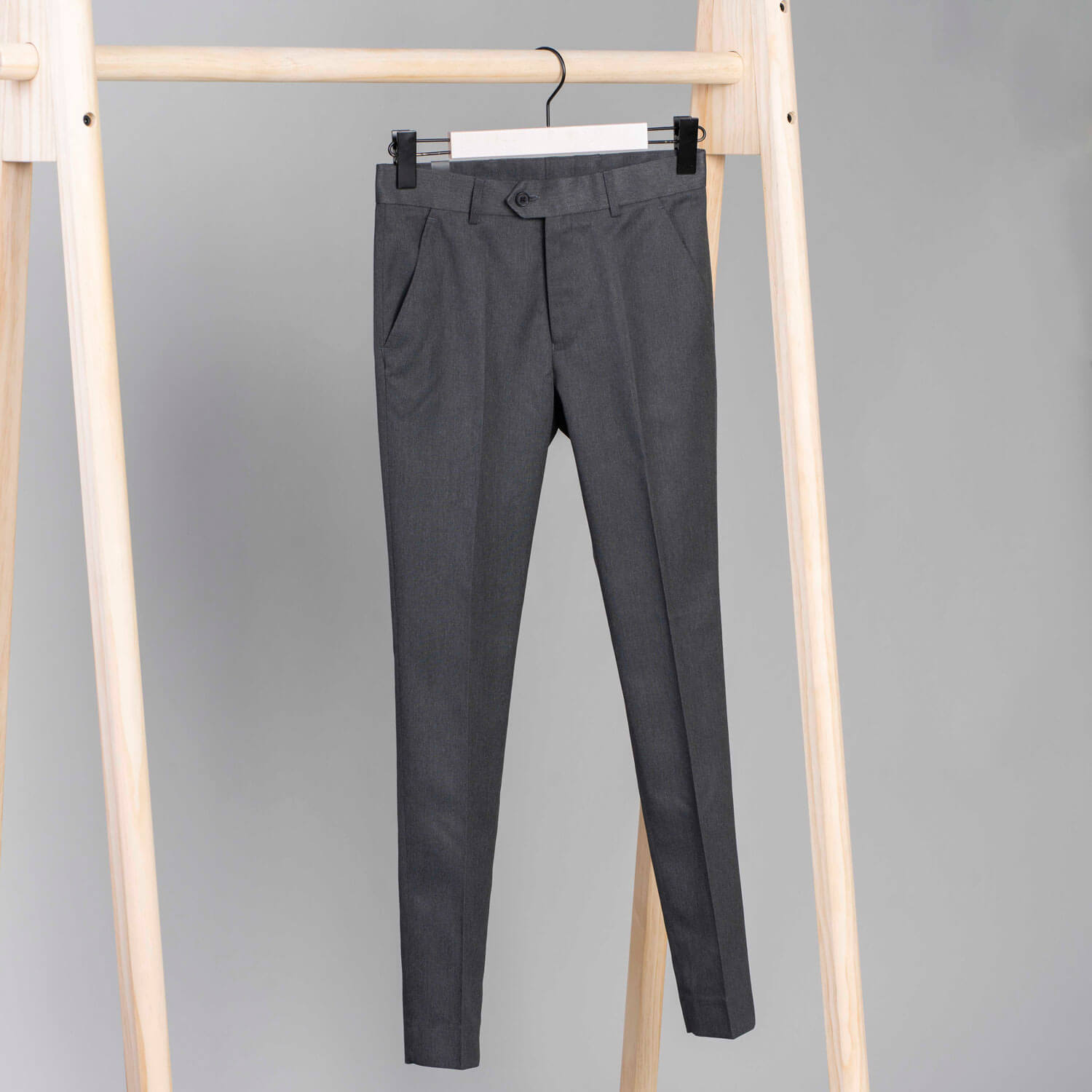 Blue Dot Boys Slimfit Trousers - Grey 1 Shaws Department Stores