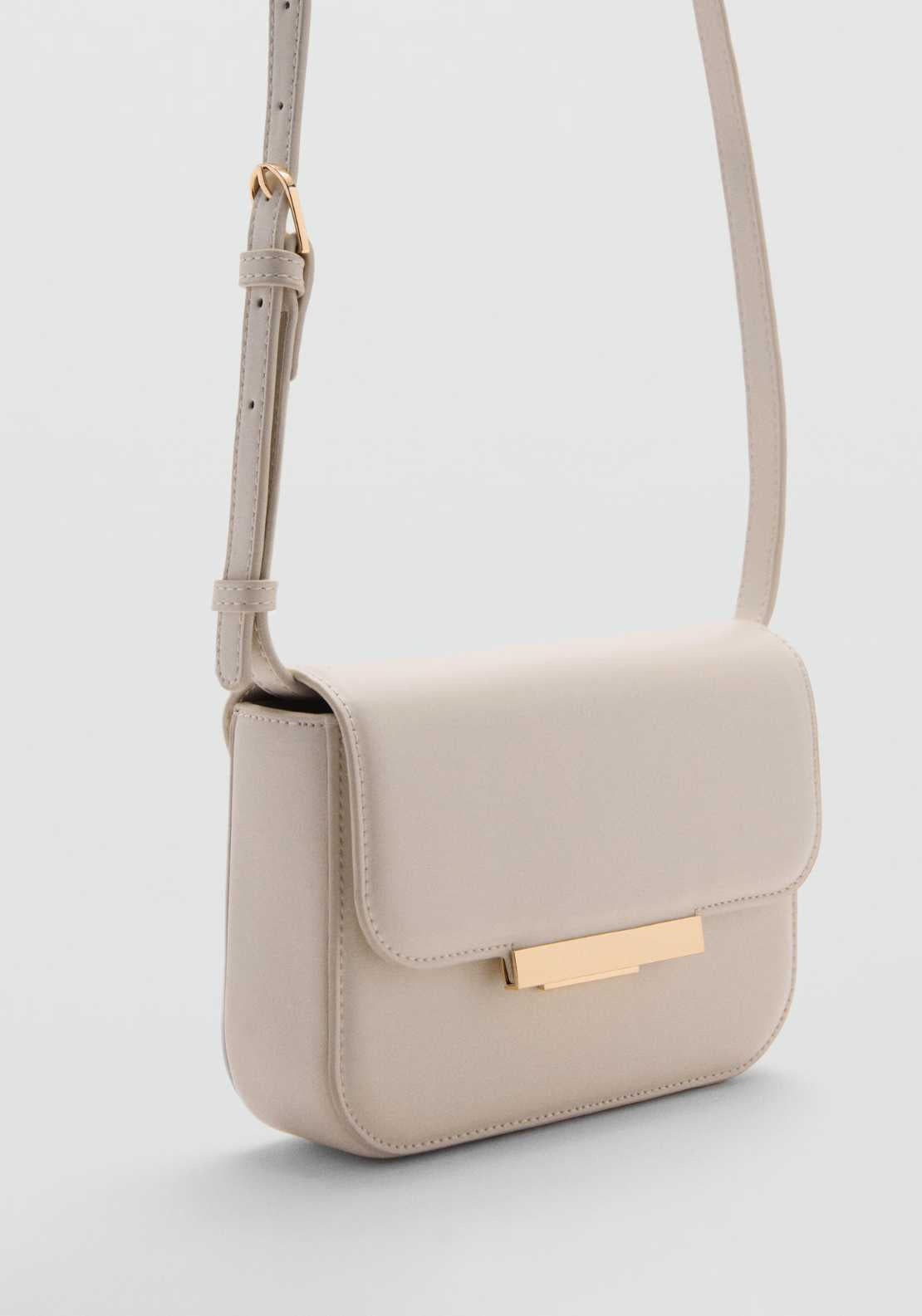 Mango Crossbody bag with flap - Natural 1 Shaws Department Stores