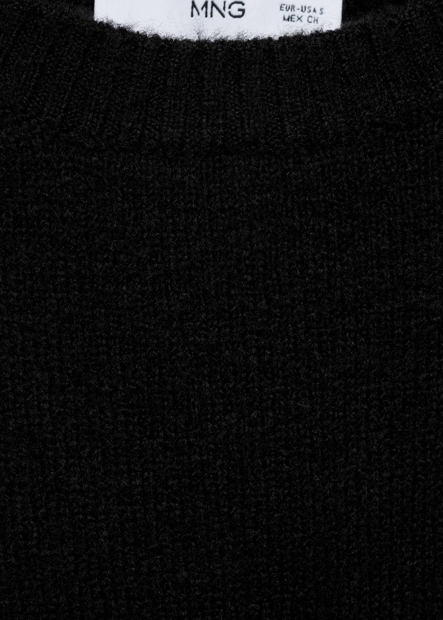 Mango Knitted sweater with glitter detail - Black 6 Shaws Department Stores