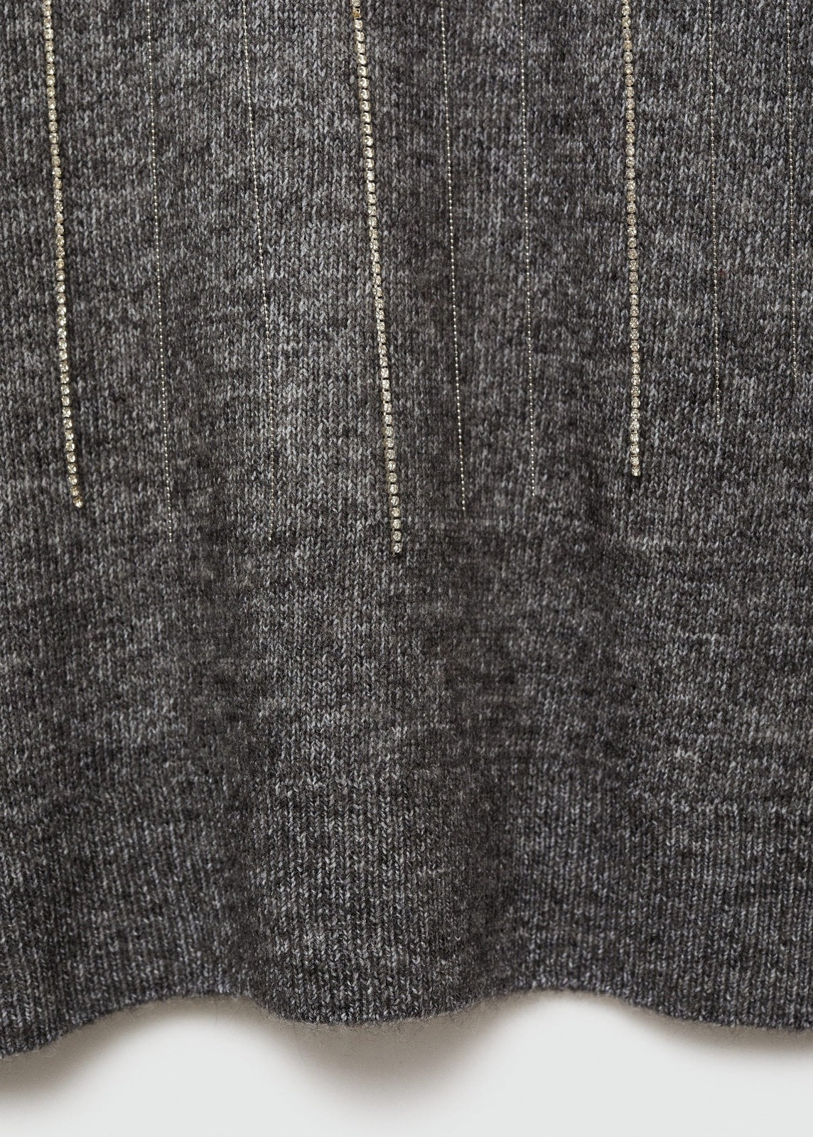 Mango Knitted sweater with glitter detail - Gray 6 Shaws Department Stores