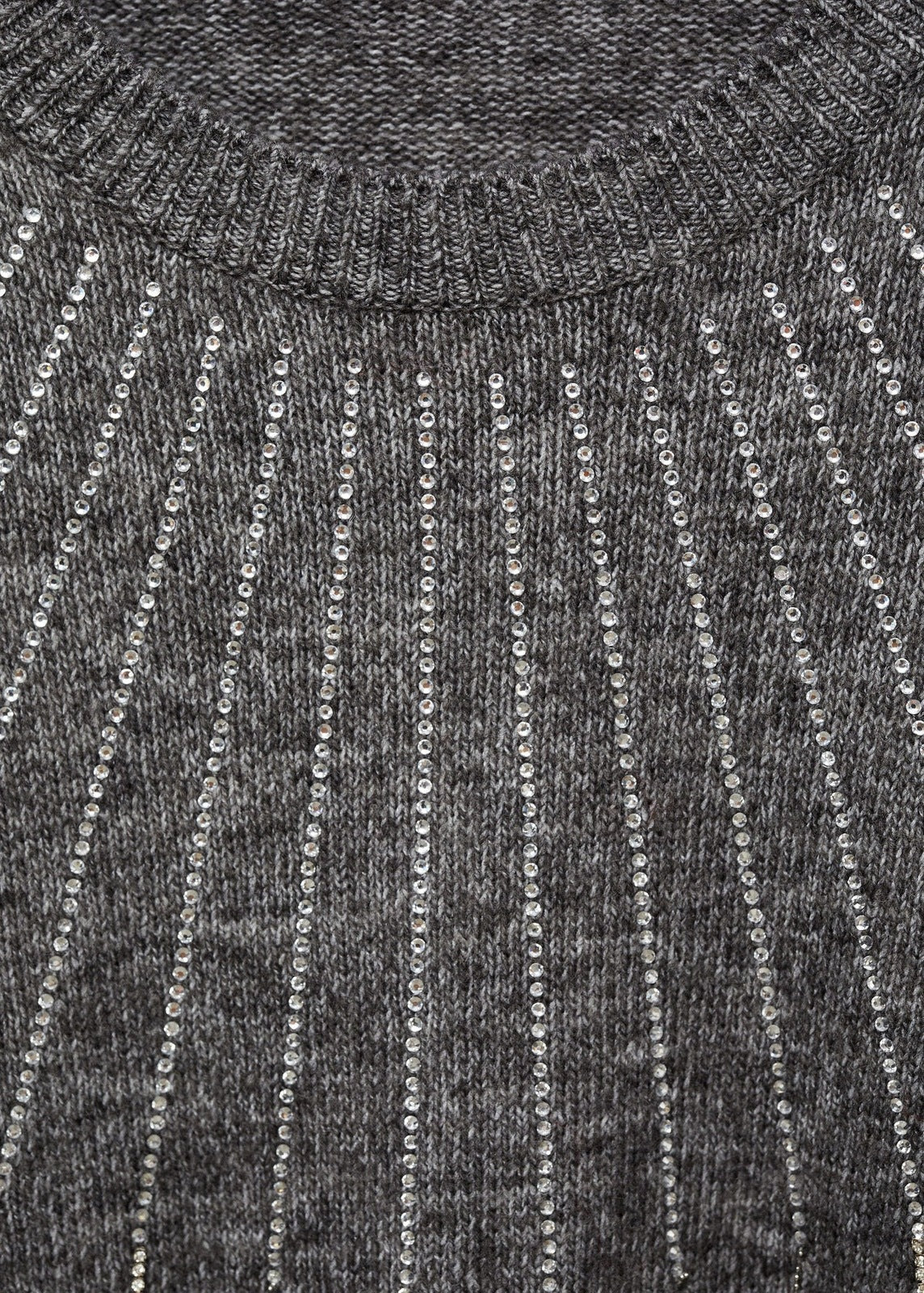 Mango Knitted sweater with glitter detail - Gray 7 Shaws Department Stores
