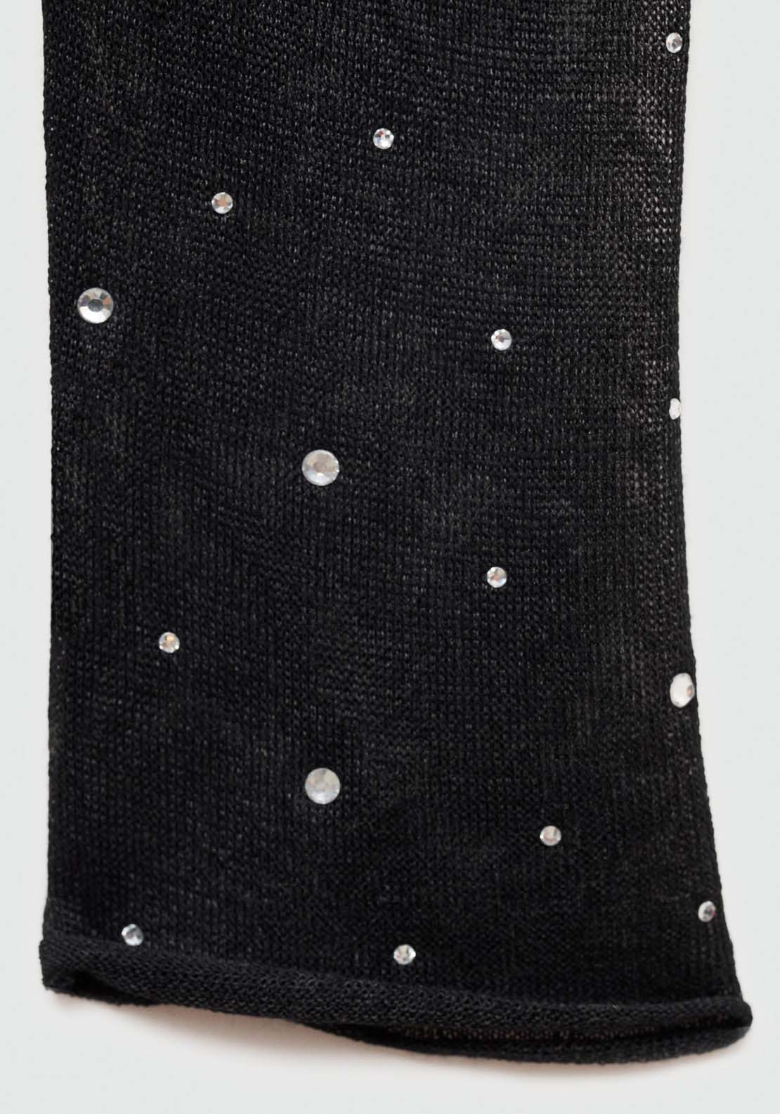 Mango Fine-knit sweater with rhinestones - Black 6 Shaws Department Stores
