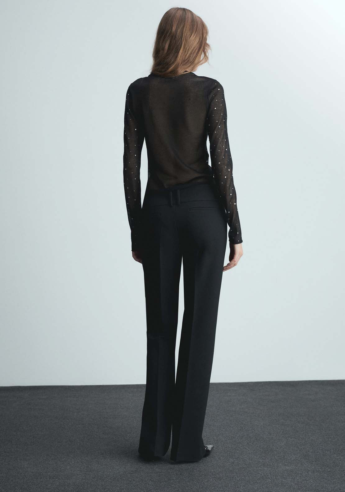 Mango Fine-knit sweater with rhinestones - Black 5 Shaws Department Stores