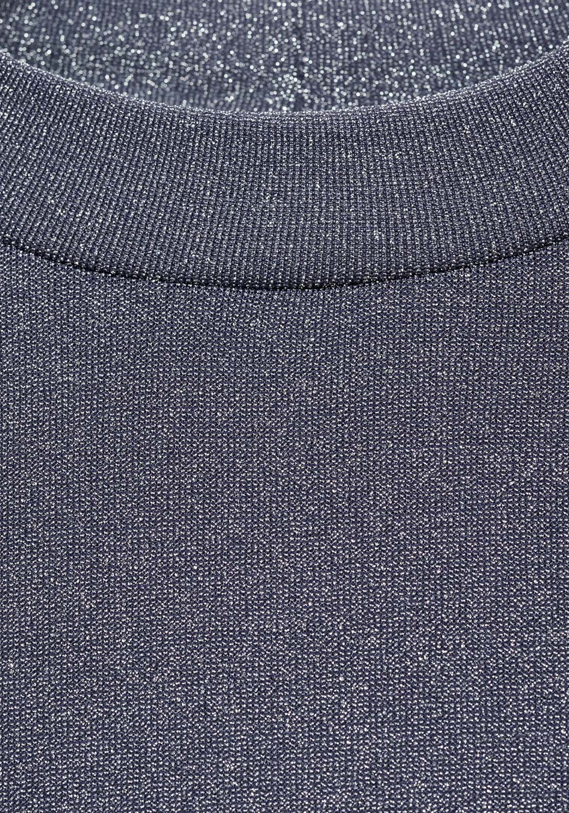 Mango Long sleeve lurex top - Medium Blue 7 Shaws Department Stores