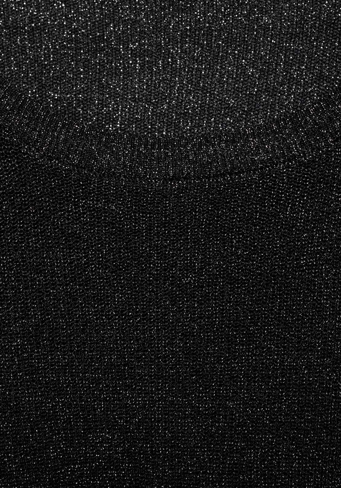Mango Crewneck lurex sweater - Black 10 Shaws Department Stores