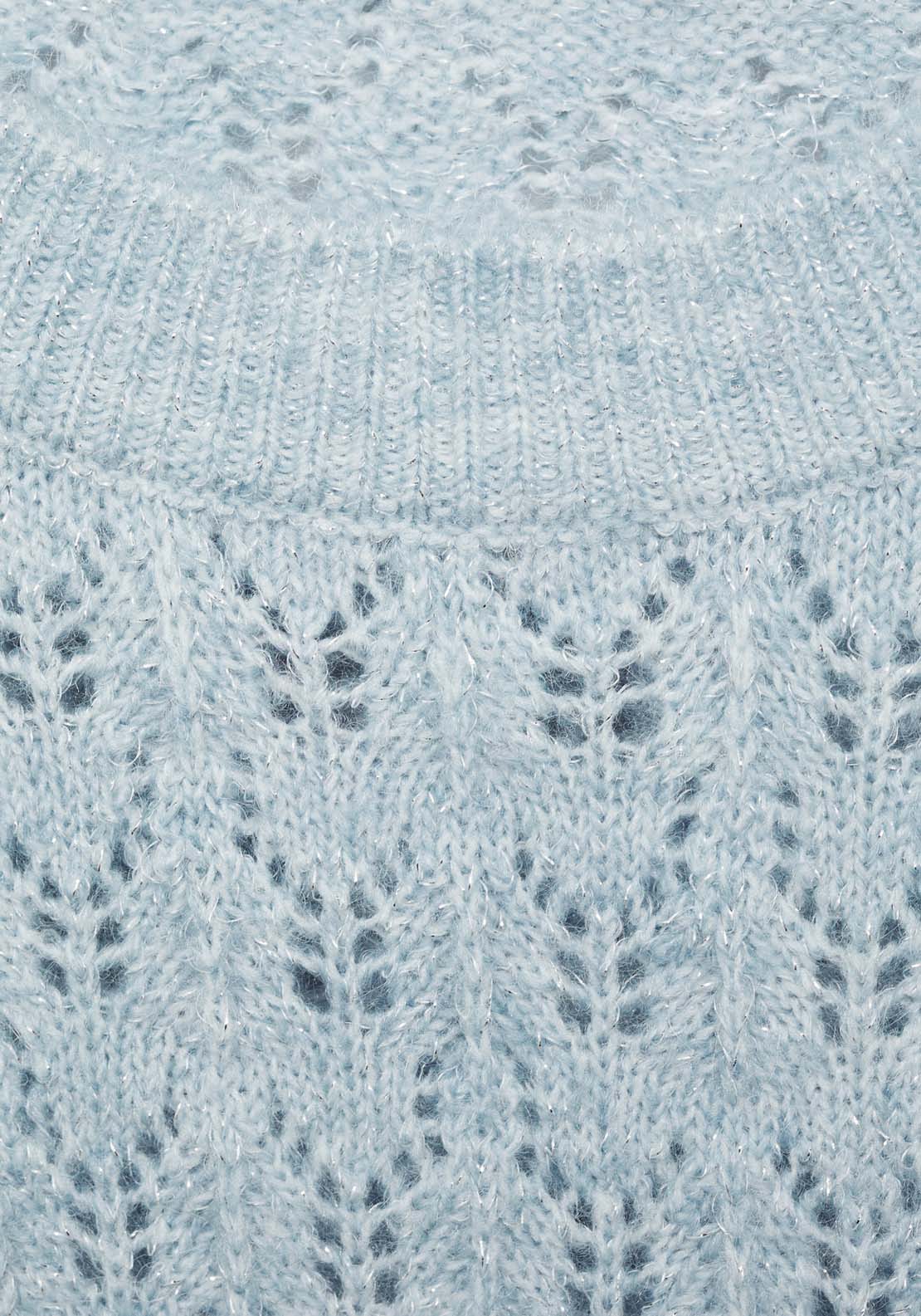 Mango Openwork sweater with lúrex details - Light/pastel Blue 5 Shaws Department Stores
