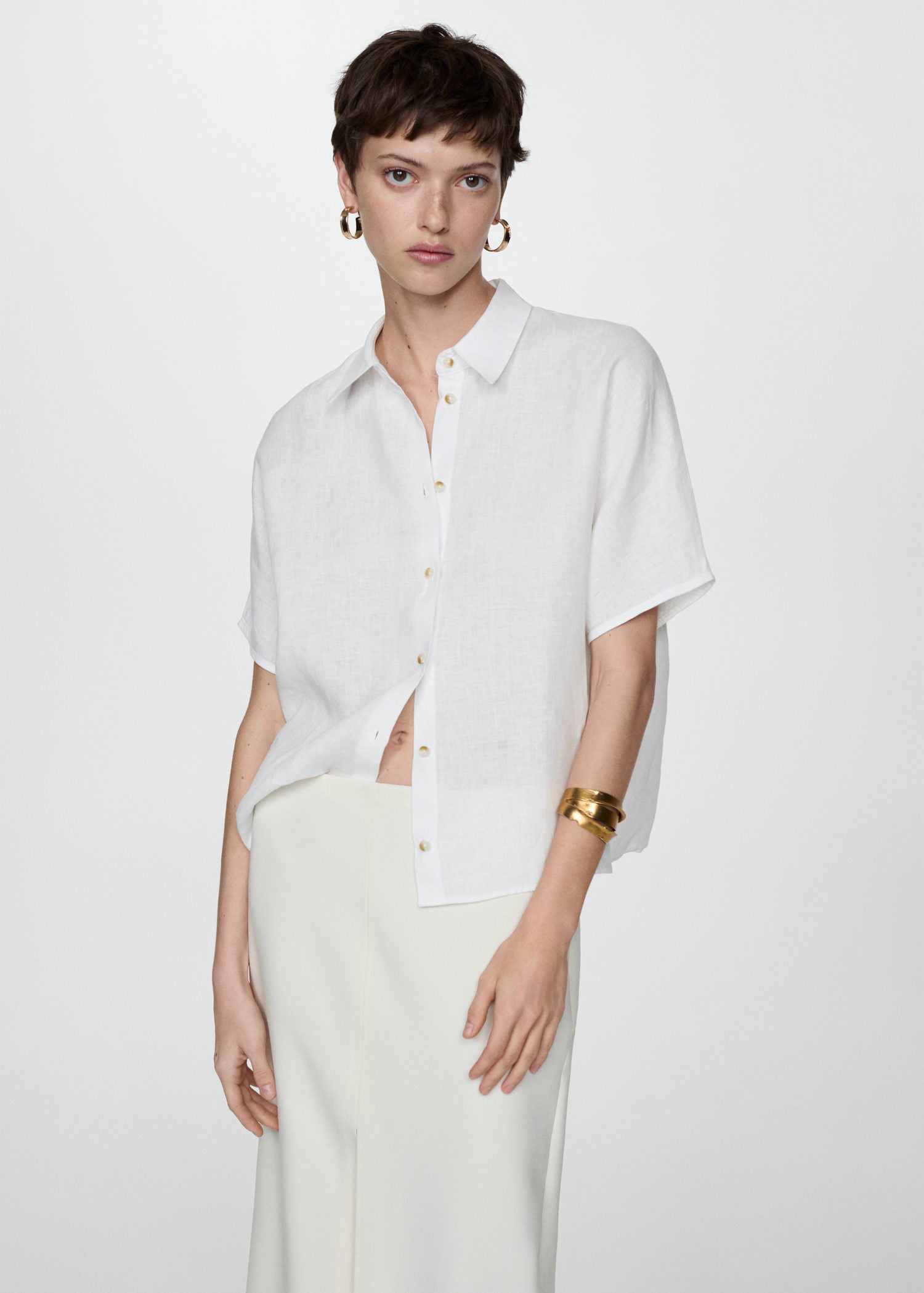 Mango 100% Linen shirt 1 Shaws Department Stores