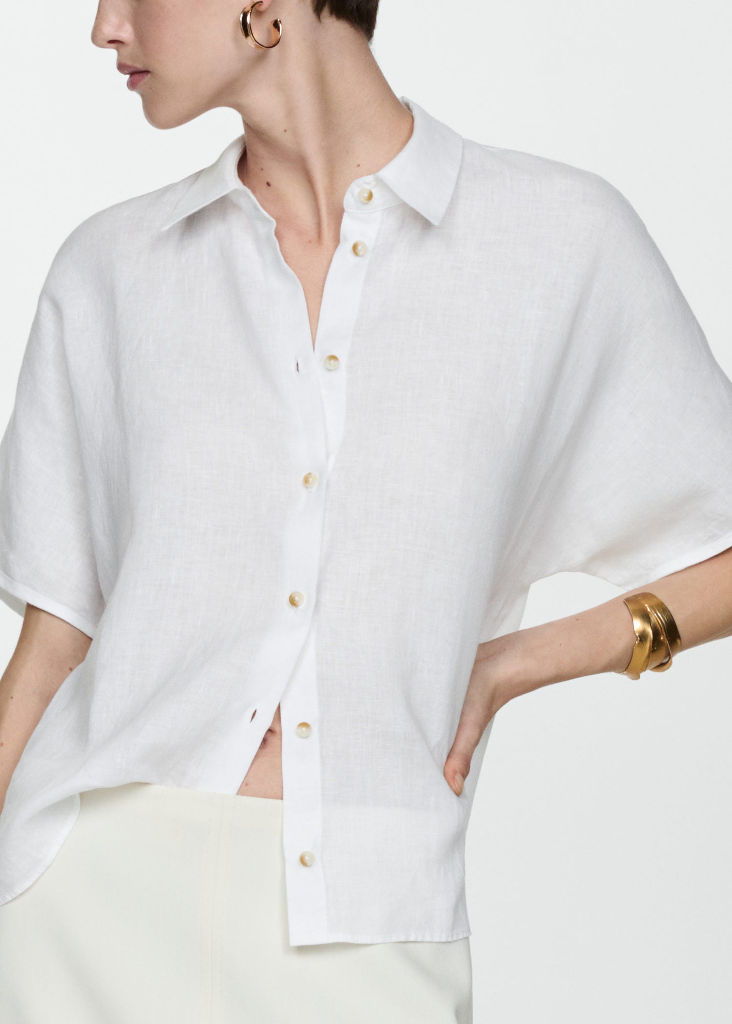 Mango 100% Linen shirt 3 Shaws Department Stores