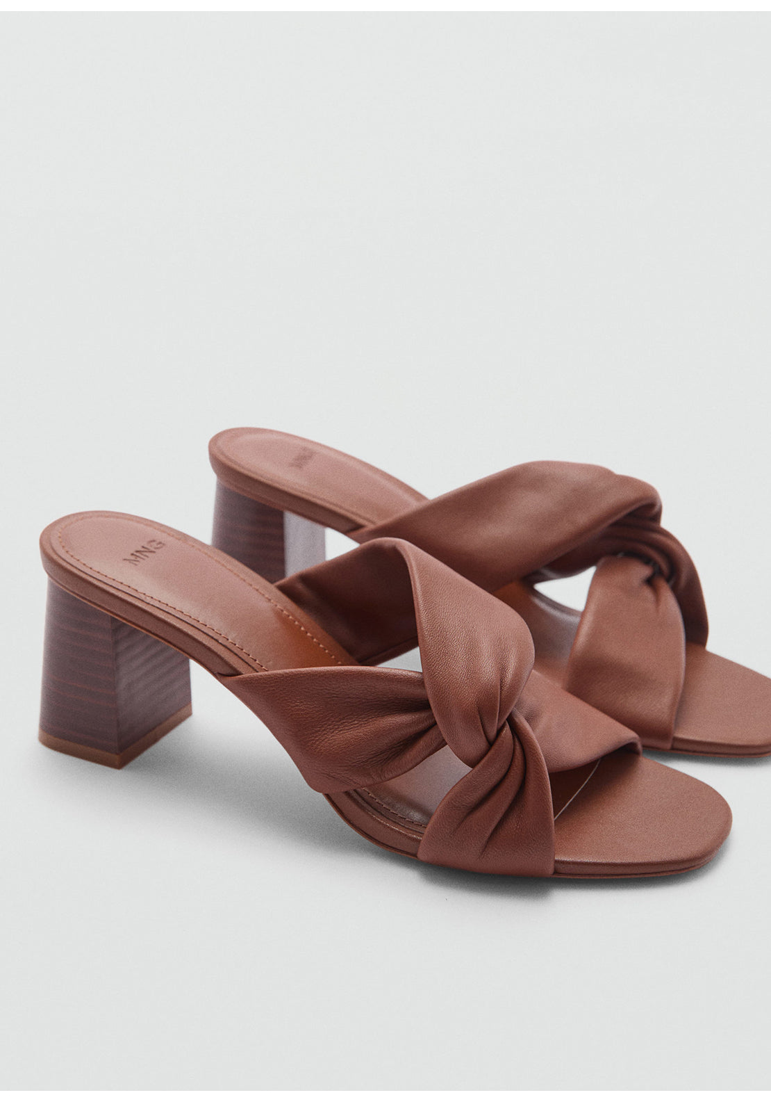 Mango Knot leather sandals 1 Shaws Department Stores