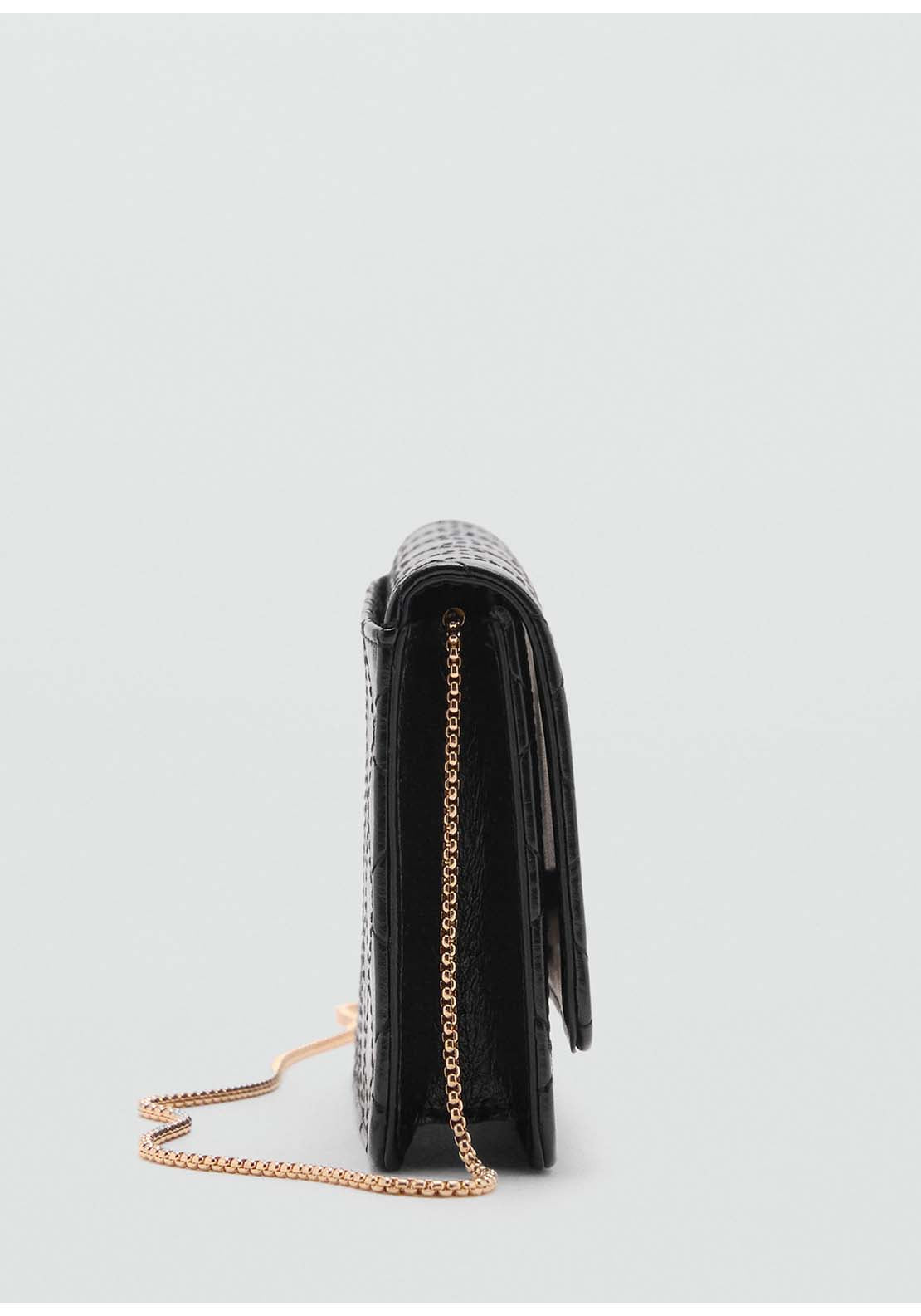 Mango Flap chain bag - Black 5 Shaws Department Stores