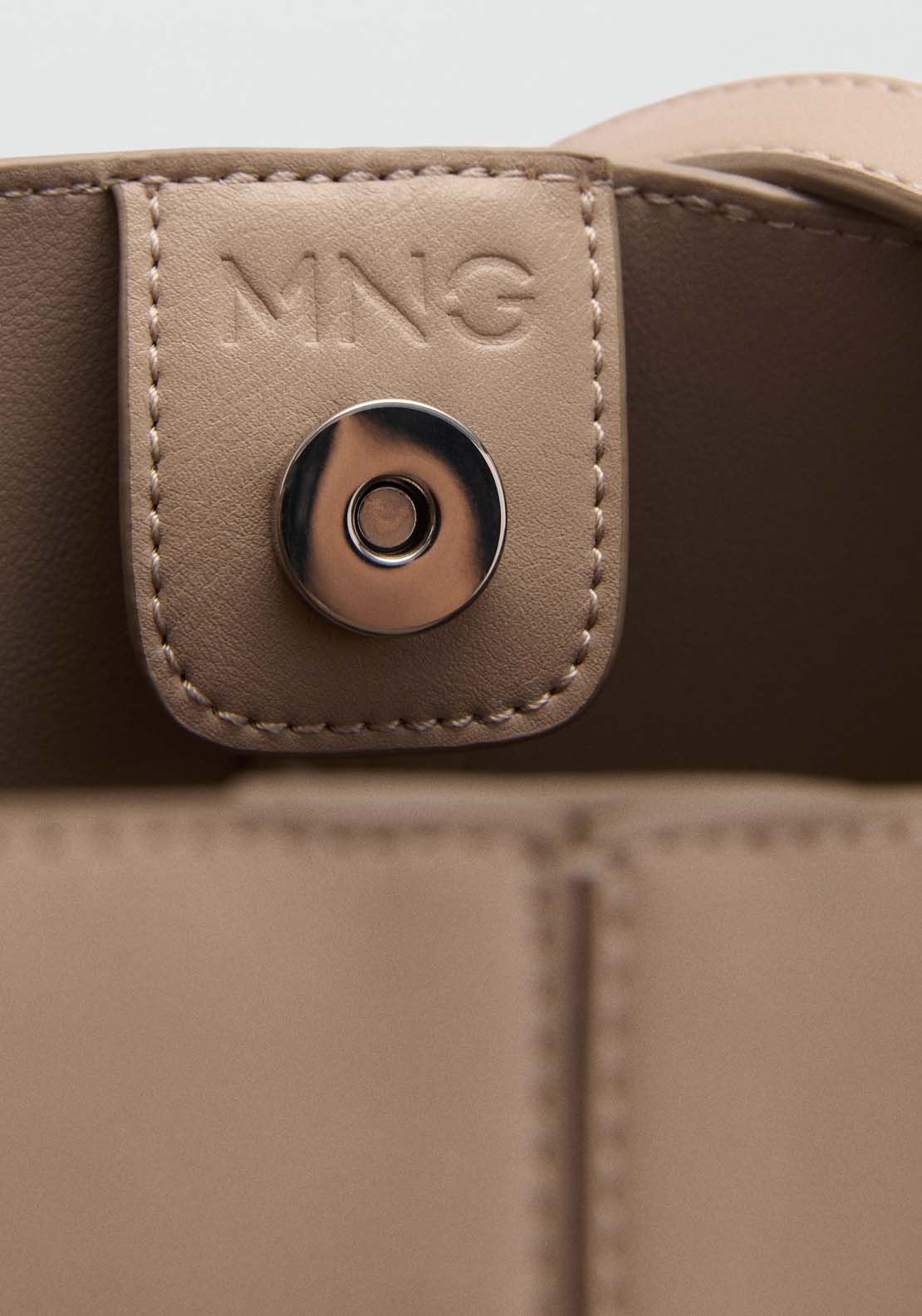 Mango Shopper shoulder bag - Natural 2 Shaws Department Stores