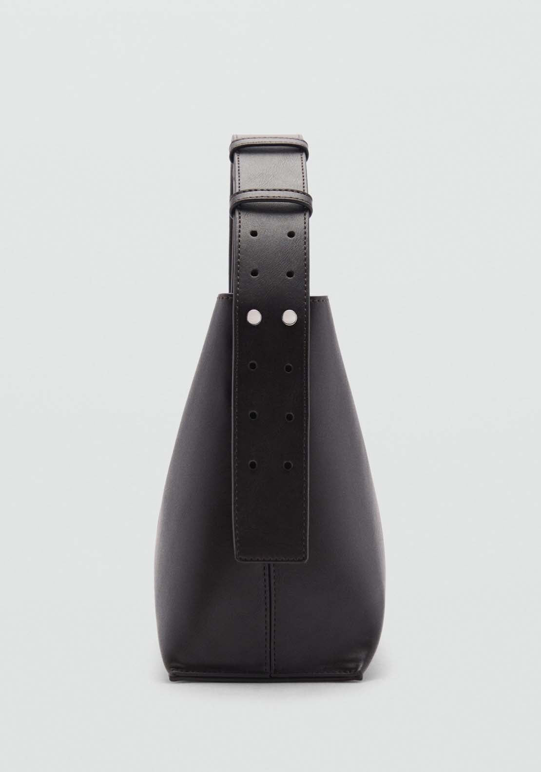 Mango Shopper shoulder bag - Dark Brown 4 Shaws Department Stores