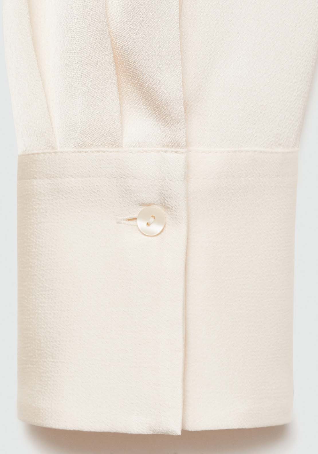Mango Satin finish flowy shirt - Natural 6 Shaws Department Stores