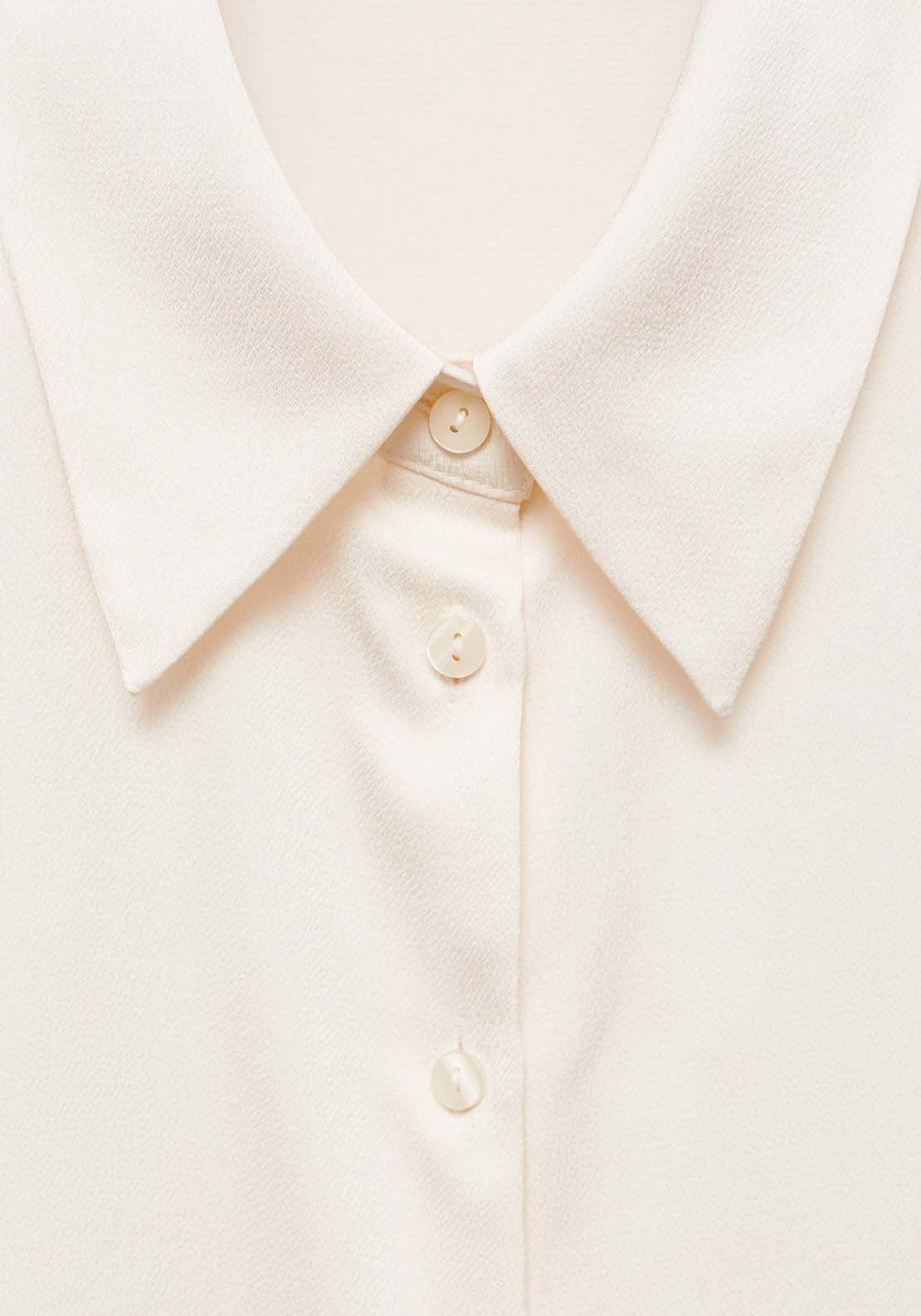 Mango Satin finish flowy shirt - Natural 7 Shaws Department Stores