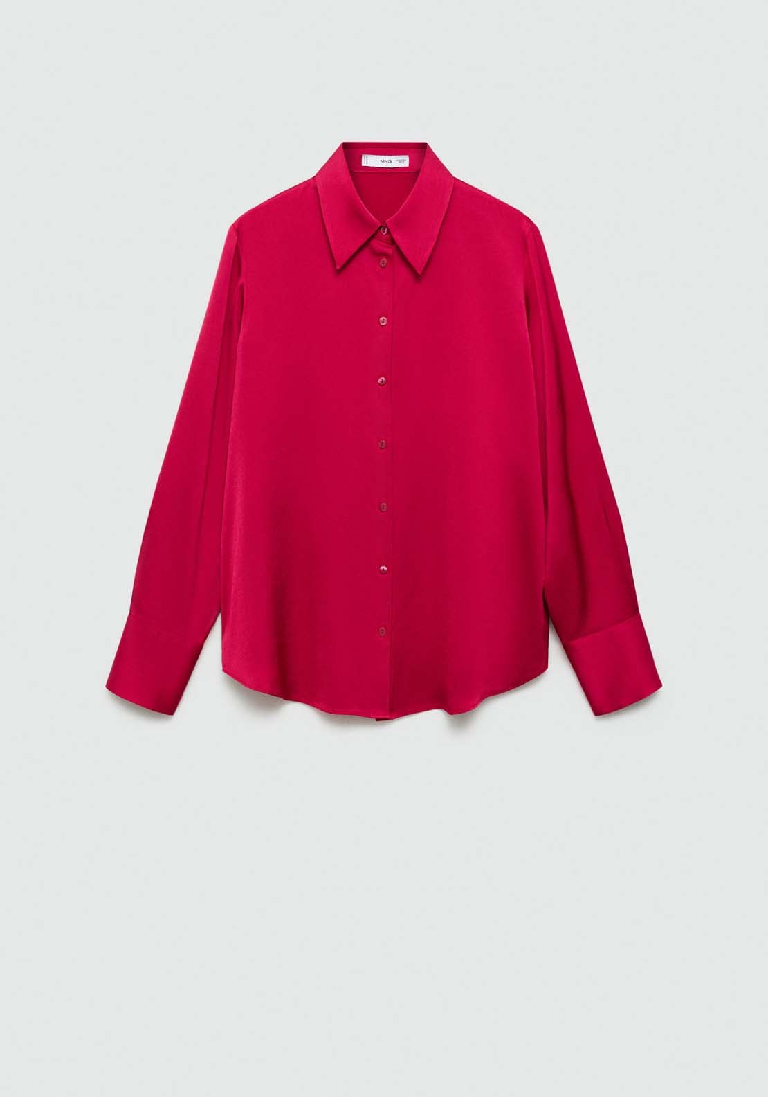 Mango Satin finish flowy shirt - Bright Pink 6 Shaws Department Stores
