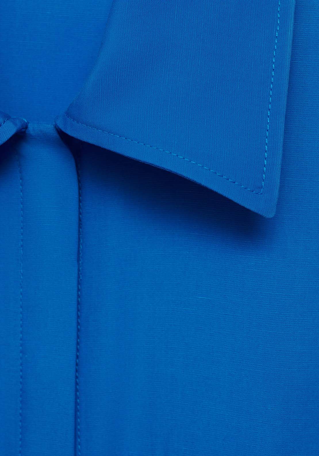 Mango Lyocell shirt dress with bow - Medium Blue 5 Shaws Department Stores