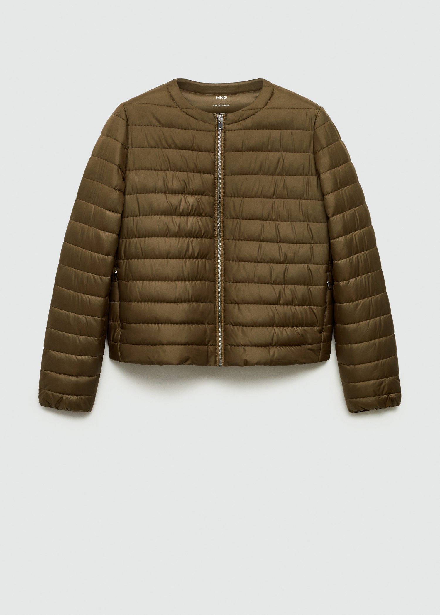Mango Pocket quilted jacket - Beige/khaki 5 Shaws Department Stores