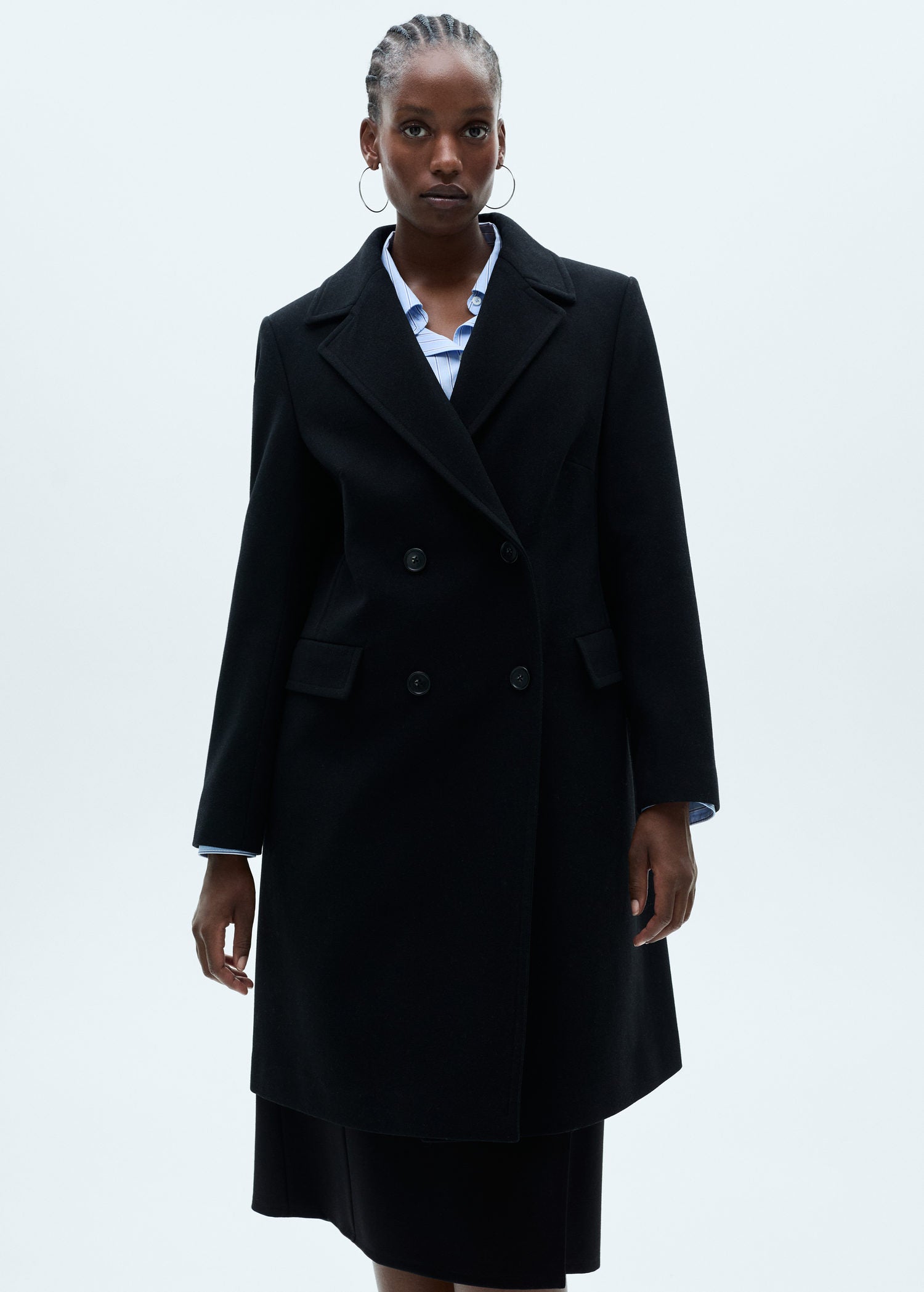 Mango double breasted wool coat best sale