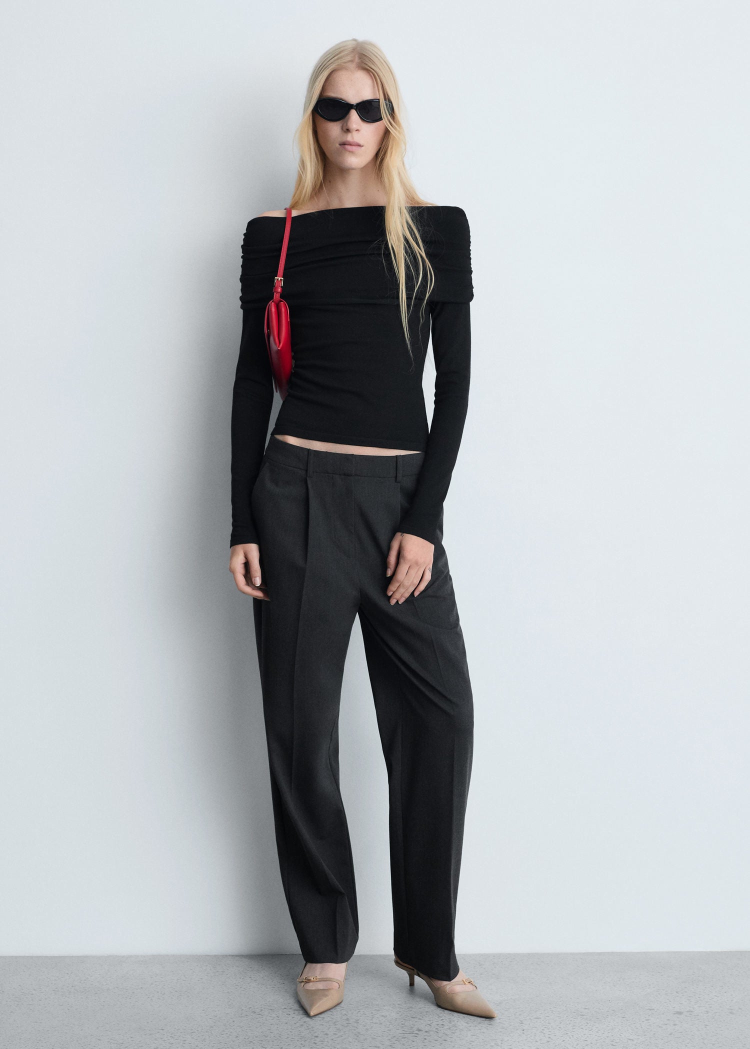 Mango Off shoulders sweater - Black 2 Shaws Department Stores