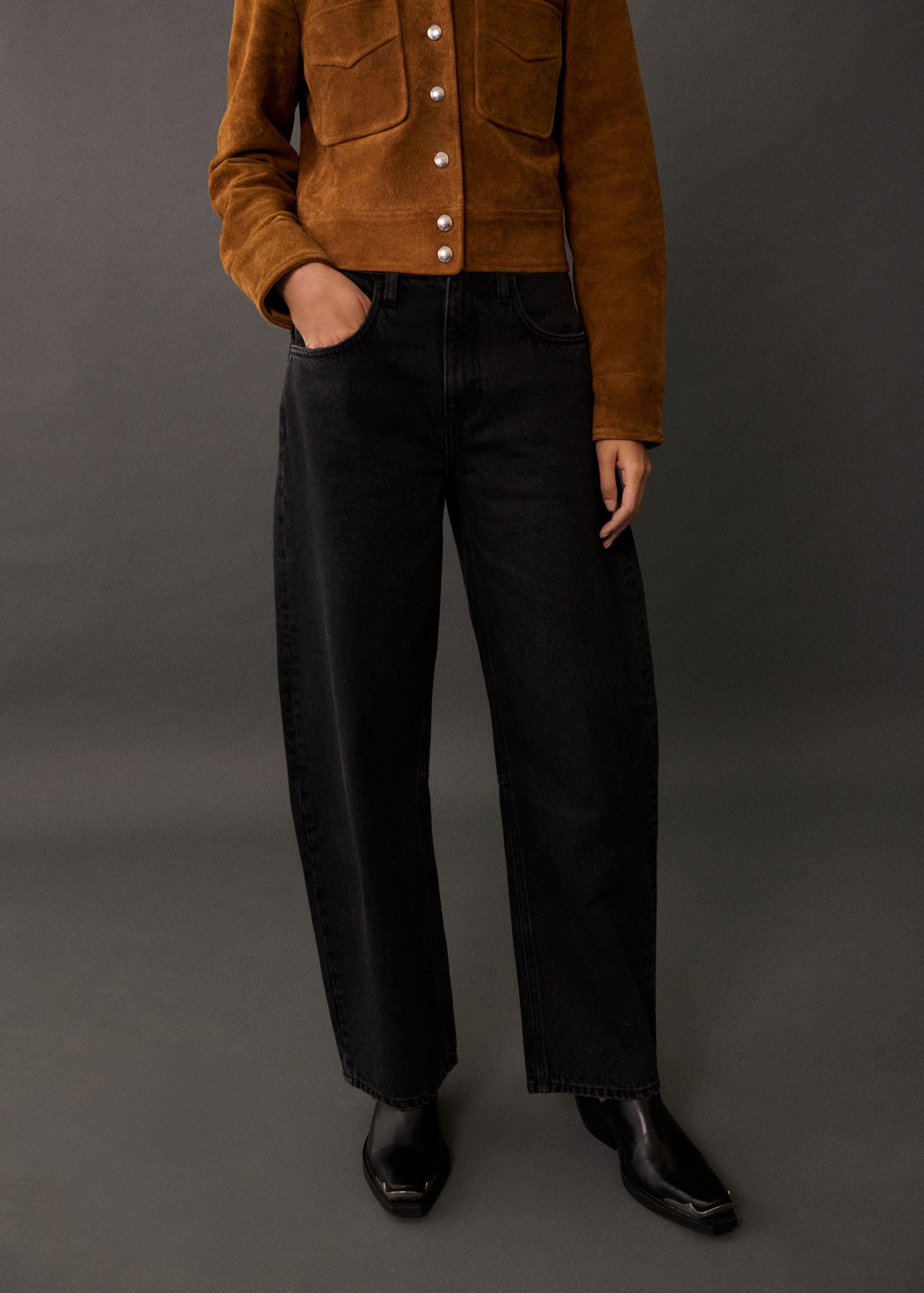 Mango Jeans Bet balloon high rise - Open Gray 3 Shaws Department Stores